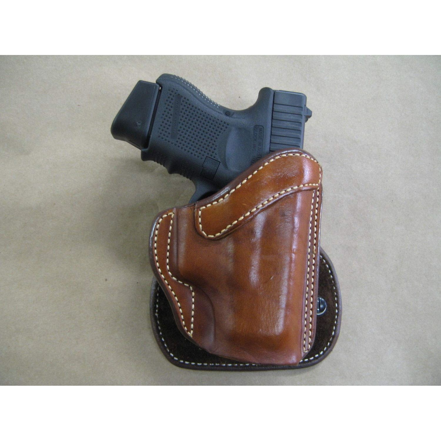 Azula All Leather Molded Paddle Holster CCW OWB for Springfield XDS 3.3" Barrel Pistol Black RH