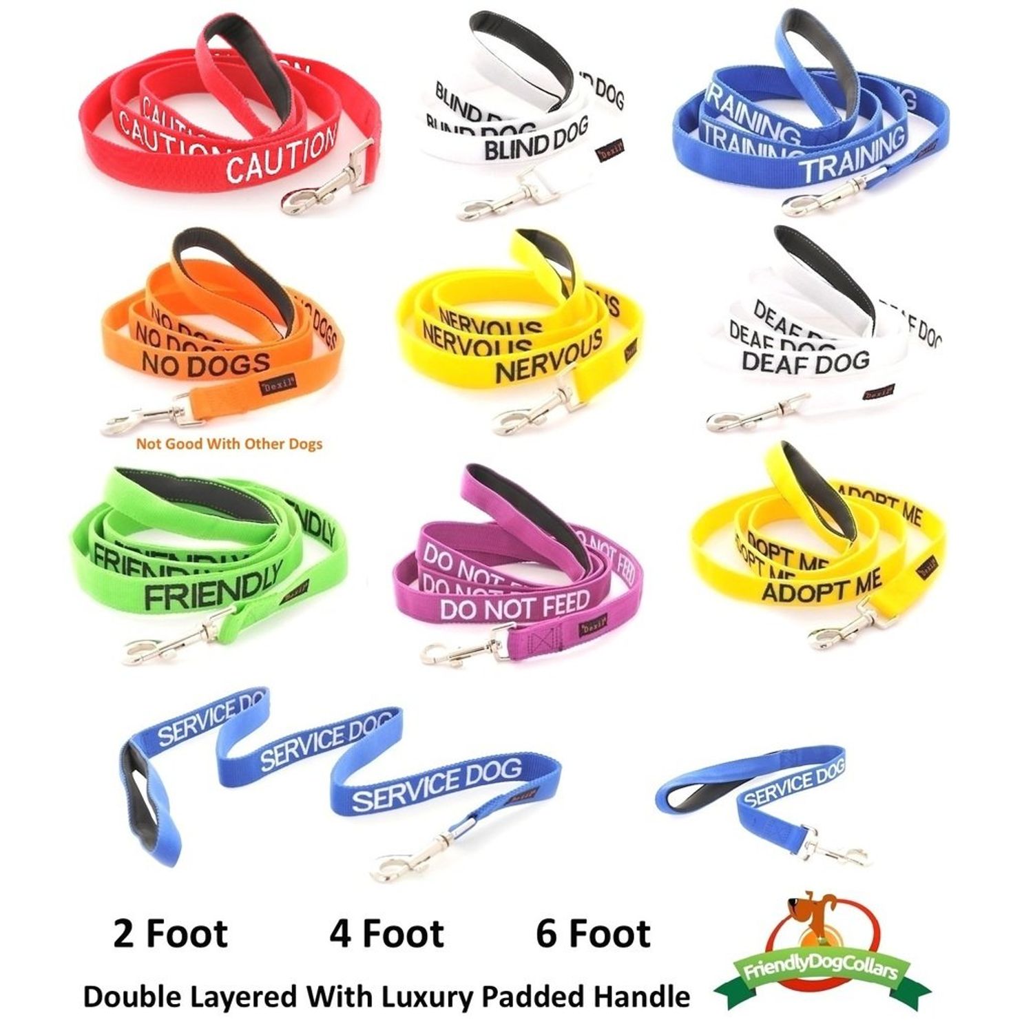 Service Dog Blue Color Coded S-M L-XL Buckle Dog Collar (Do Not Disturb) Prevents Accidents by Warning Others of Your Dog in Advance (L-XL Collar 15-25" Lx1.5 W)