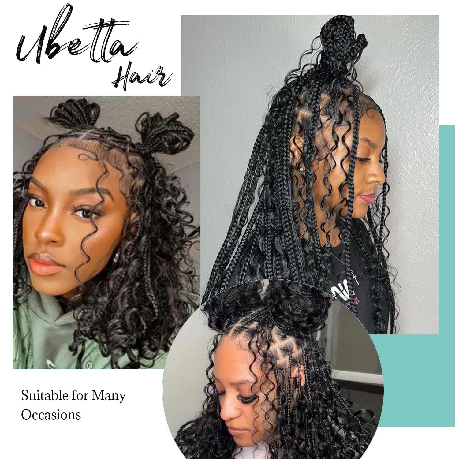 Human Braiding Hair 2 Bundles 100G 16 Inch Deep Water Wave Bulk Human Hair for Braiding No Weft 12A Brazilian Virgin Curly Human Hair Extensions for Boho Braids Wet and Wavy Human Hair Braiding Hair