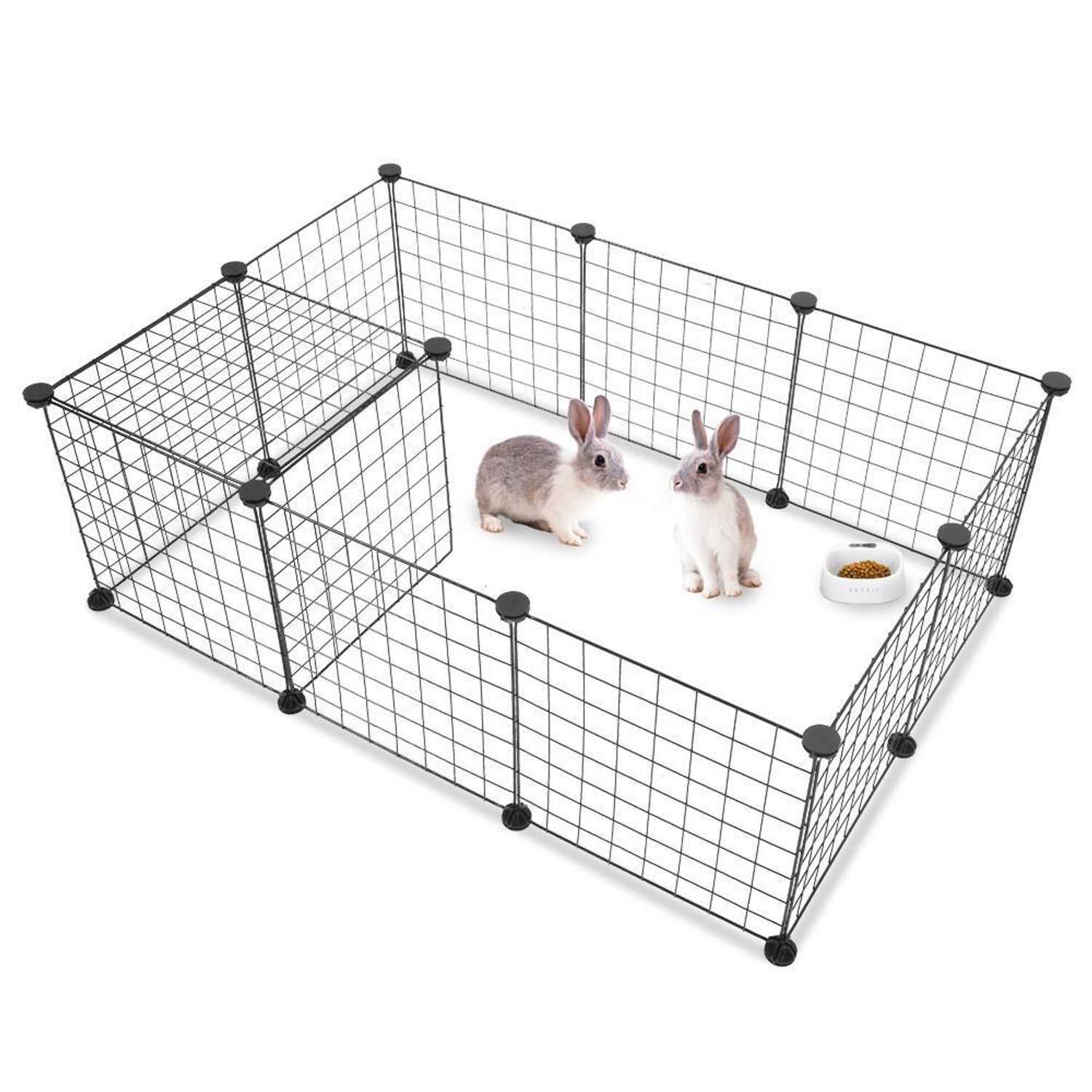 12 X Metal Panels Dog Playpen Crate Fence Pet Play Pen Exercise Cage Wire Yard