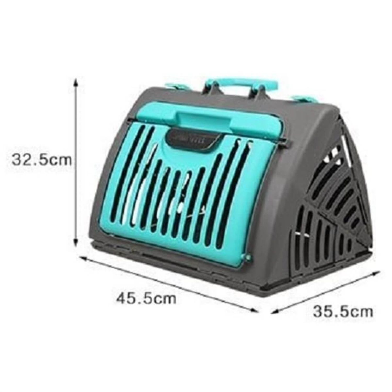 Collapsible Pet Carrier Cat Kitten Puppy Travel Carrier Plastic Crate 17"x 14"