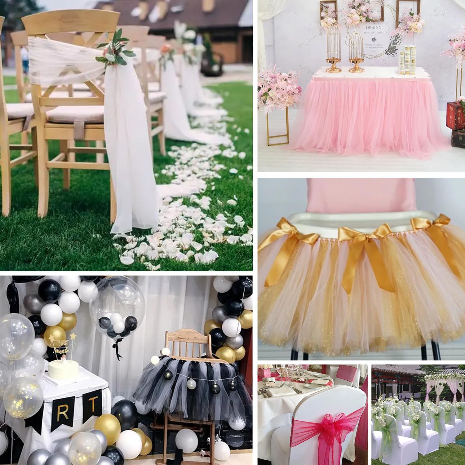 TONIFUL Pink Glitter Tulle Roll 6 Inch x 50 Yard Tulle Ribbon for Tutu Skirt, Wedding Christmas Baby Shower Valentine's Decorations and DIY Crafts