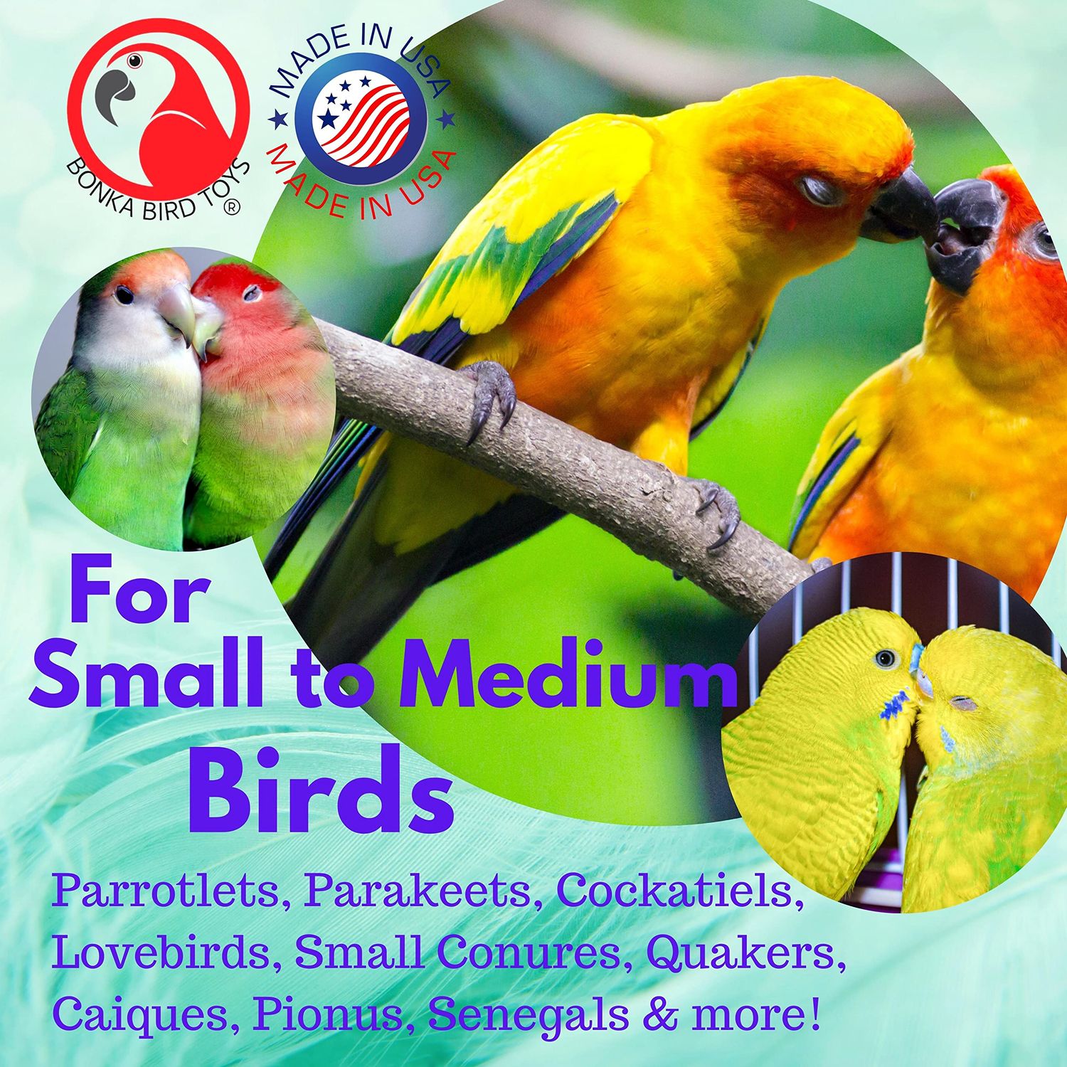 Bonka Bird Toys 1925 Cake Natural Sola Shred Forage Chew Treat Parrot Parrotlet Budgie Cockatiel Parakeets and Other Similar Birds