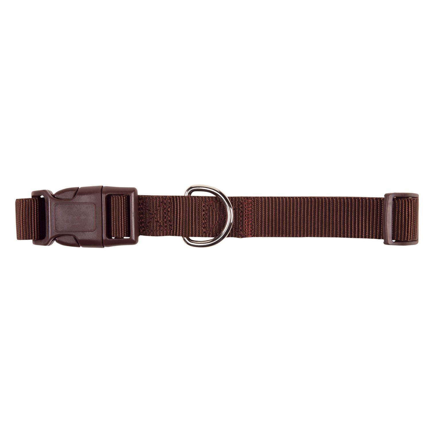 Zack & Zoey ⅜" Wide Nylon Dog Collar, Fits Necks 6" to 10", Chocolate Brown