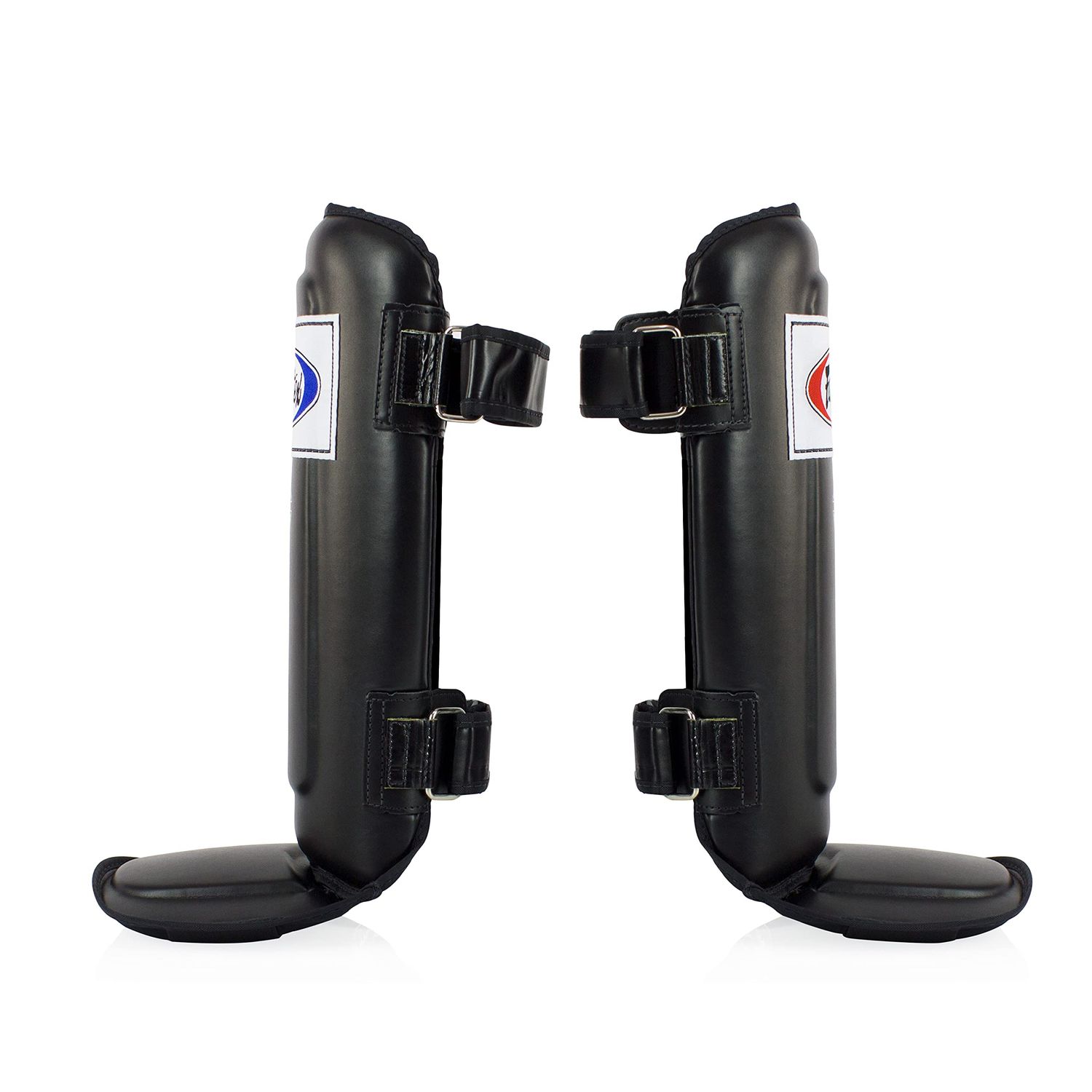 Fairtex SP3 Muay Thai Shin Guards for Men, Women, Kids | MMA Training, Kickboxing | Premium, Lightweight & Durable |Avoid shin splints During Training, Sparring - Large, Black