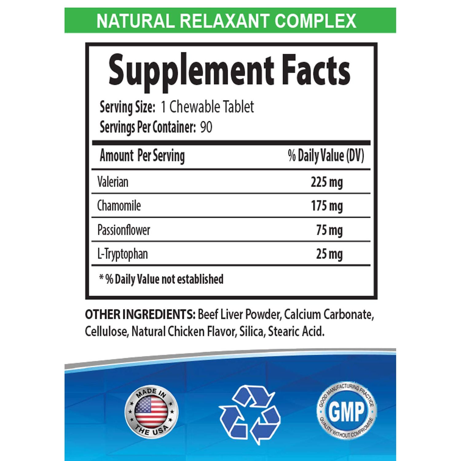 Dog Aggression Formula - PET Relaxant - Made for Dogs and Cats - Natural Anxiety and Stress Relief - Mood Boost - Best Formula - Valerian Root Dog Treats - 1 Bottle (90 Treats)
