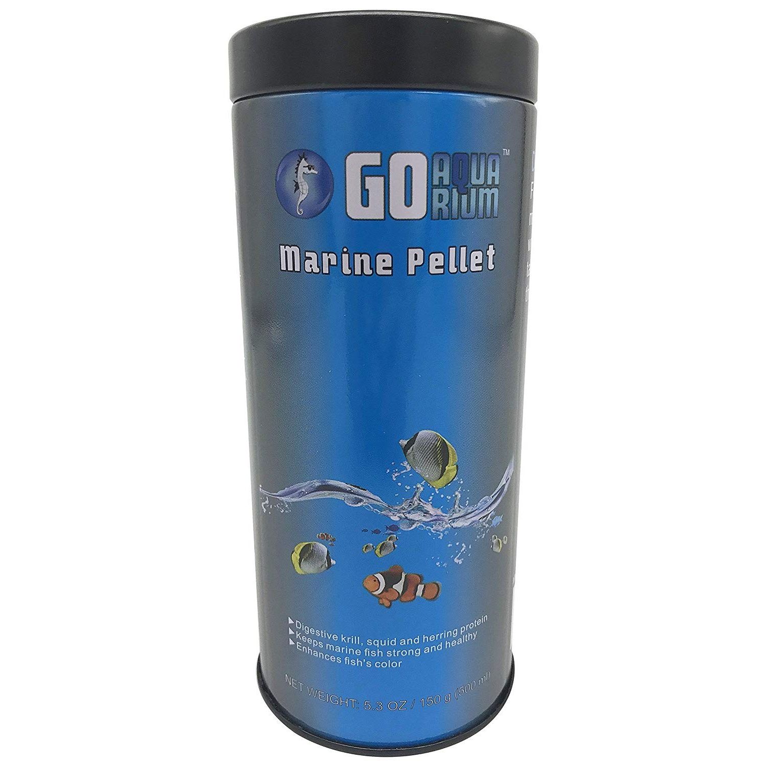 Go Aquarium  Marine Fish Food Pellets 5.3 oz / 150 gm