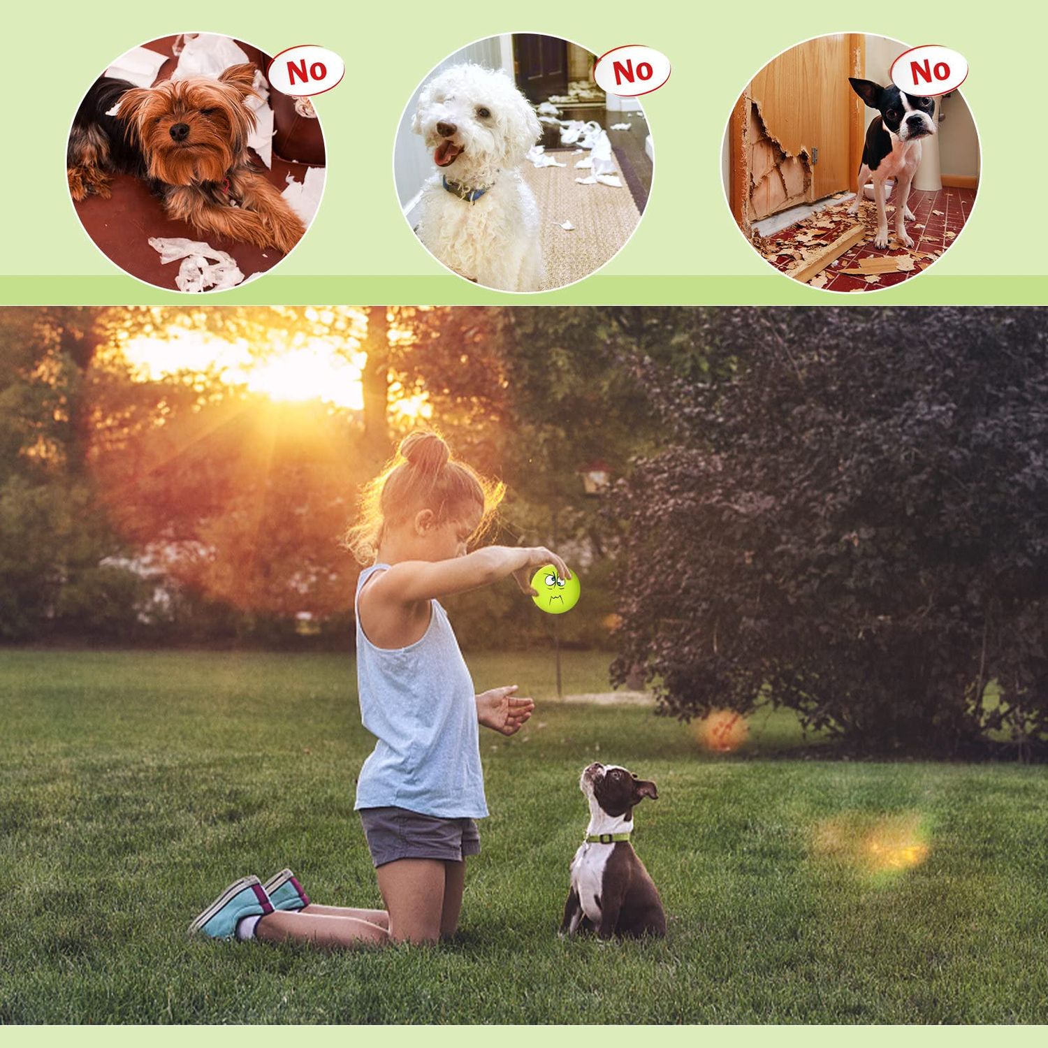 Fridially Squeaky Dog Toys Latex Rubber Soft Dog Squeaky Toys Squeaky Chewing Teething Fetching Dog Balls Puppy Toys Gifts for Pets Medium Small Dogs Cat 6Pcs/Set