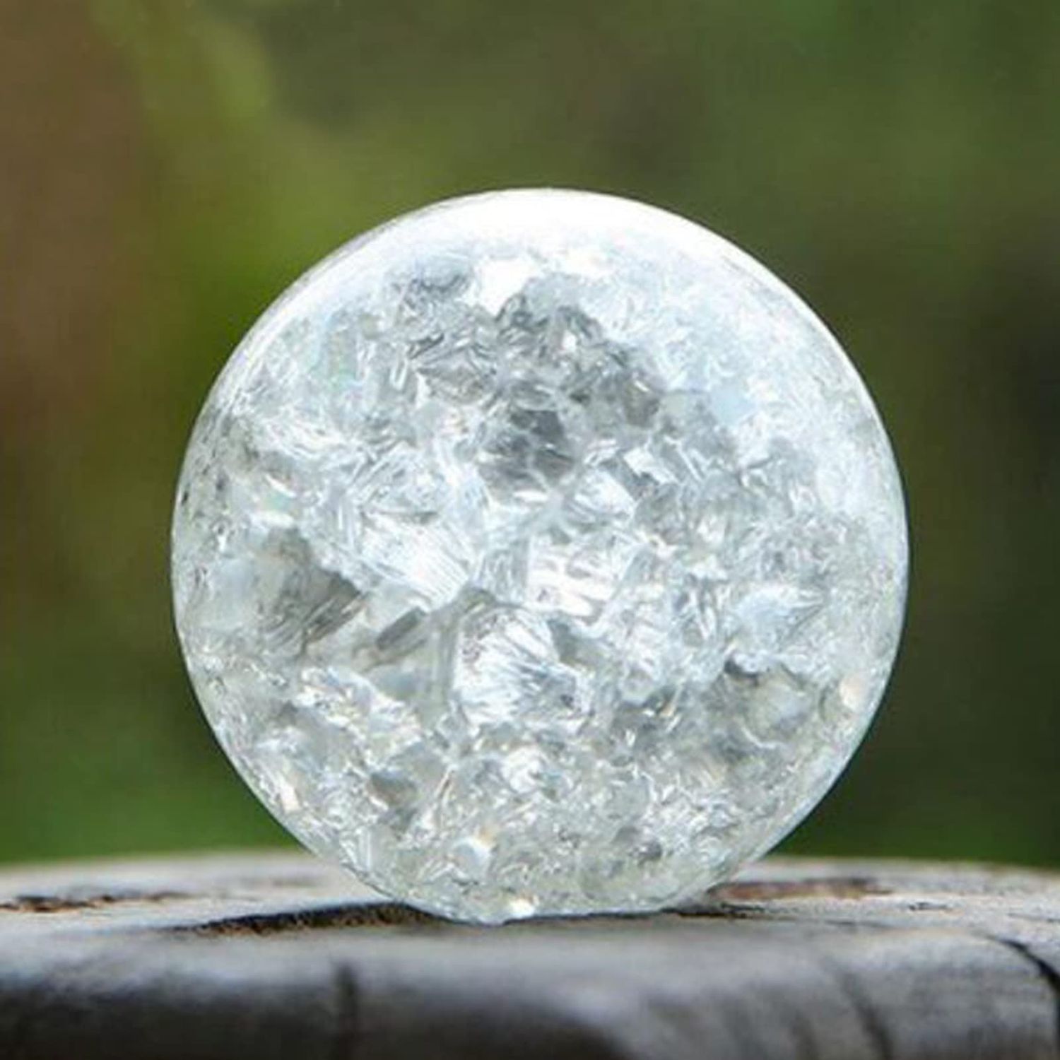 fengshuisale Fengshui 2" Water Fall Aquarium Fountain Spinning Clear Glass Ball W Red String Bracelet Y1406