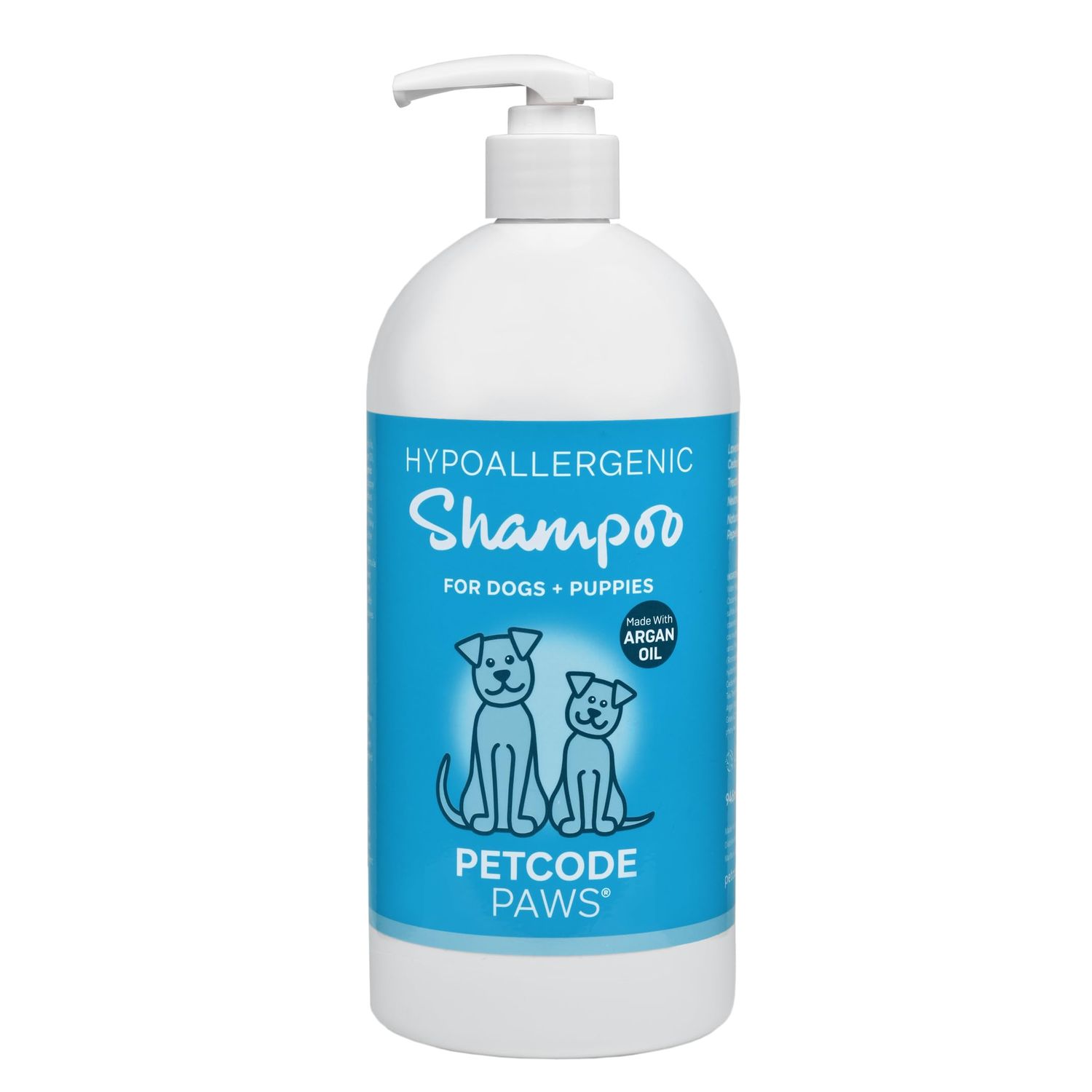 PETCODE PAWS Soothing Hypoallergenic Dog Shampoo with Cold Pressed Argan Oil - Nourish Your Dog with Vitamin E & Peppermint for Soft & Smooth Dog Hair - Relief from Natural Itchy Skin (946 ML)