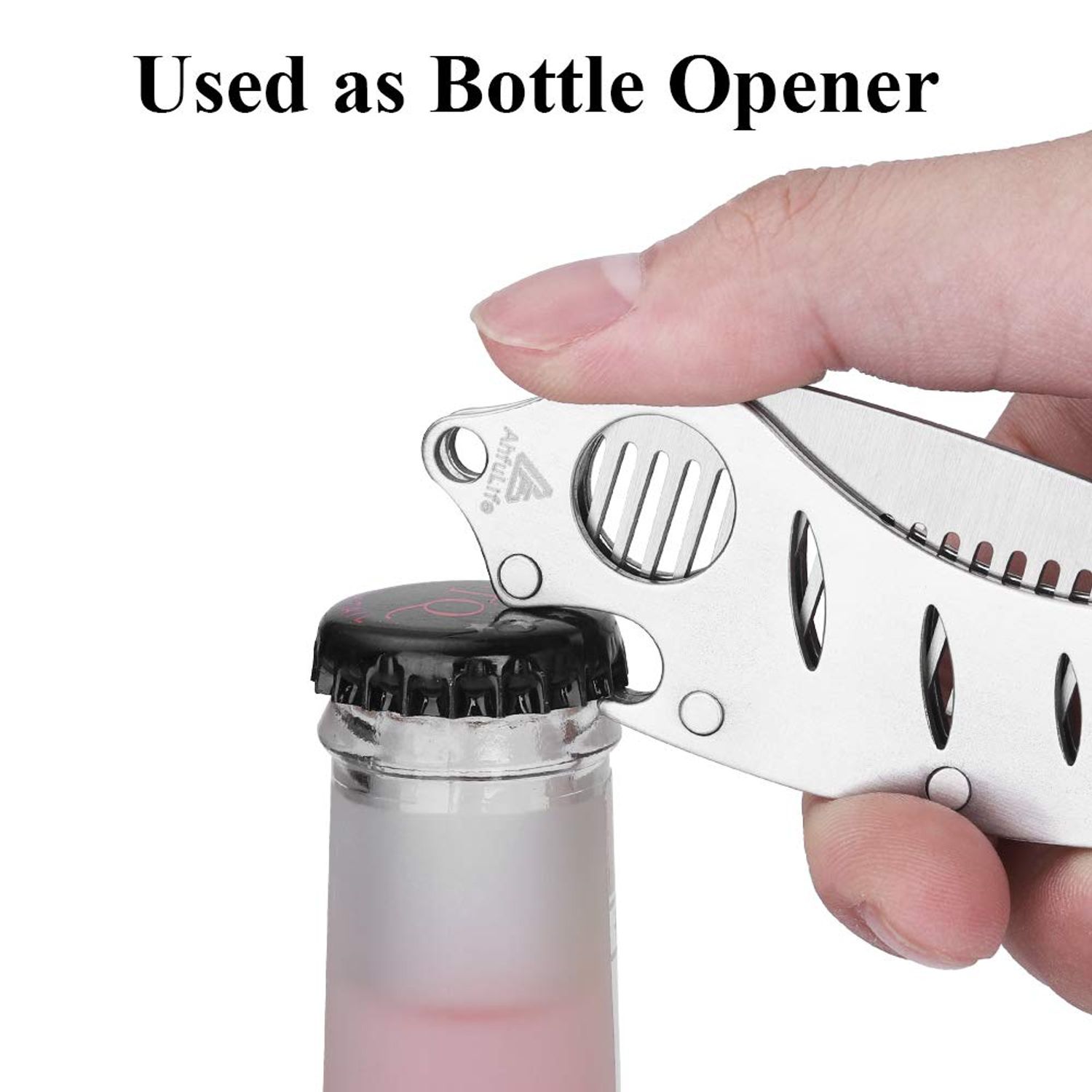 Stainless Steel Metal Hair & Beard Comb, AhfuLife Multifunctional Folding EDC Pocket Comb With Bottle Opener Fits In Keychain - Anti-Static Hair & Beard Care Comb Mustache Comb - Presented in Gift Box
