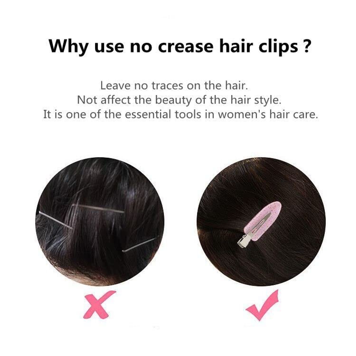 32 Pcs No Bend Hair Clips, No Crease Hair Clips for Hair Styling and Makeup Application with Storage Box,MIAC
