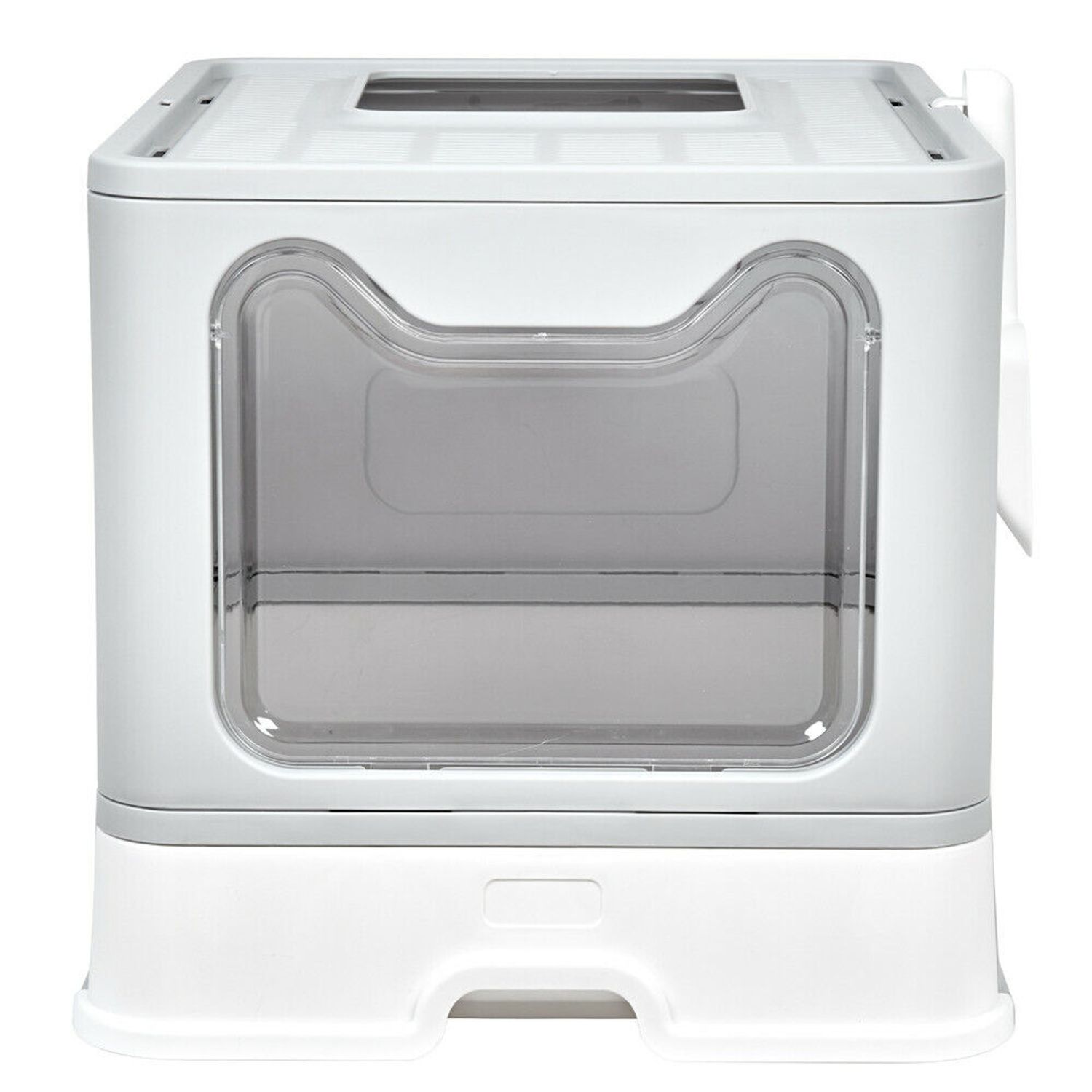 Large Pet Cat Litter Box Hooded Fully Enclosed Drawer Tray with Cat Litter Scoop