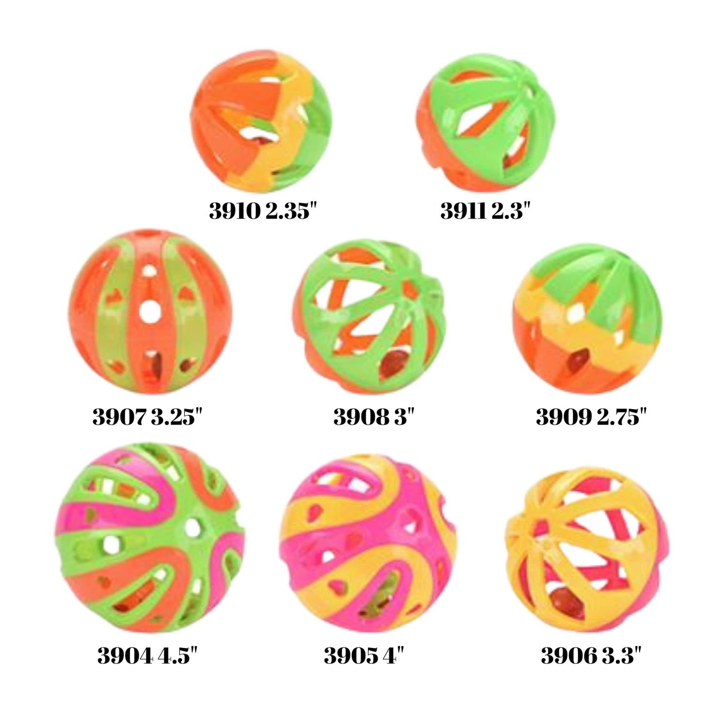 Bonka Bird Toys 3904 4.50" Carnival Ball Parrot Toy, Macaws, Amazons, African Greys, and Similar Sized Birds