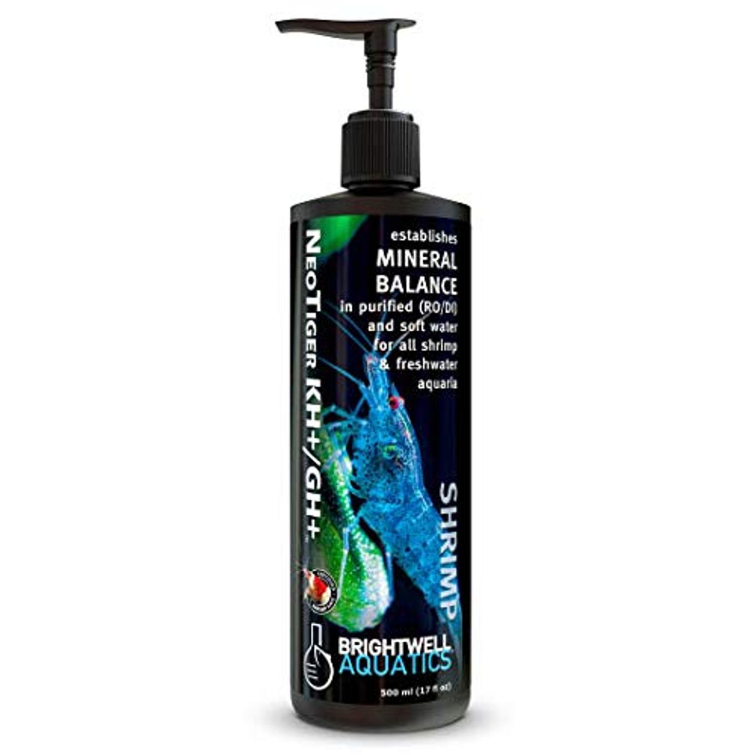 Brightwell Aquatics NeoTiger KH+/GH+ - Establishes Mineral Balance in Purified and Soft Water for Shrimp and Freshwater Aquariums, 250 ml