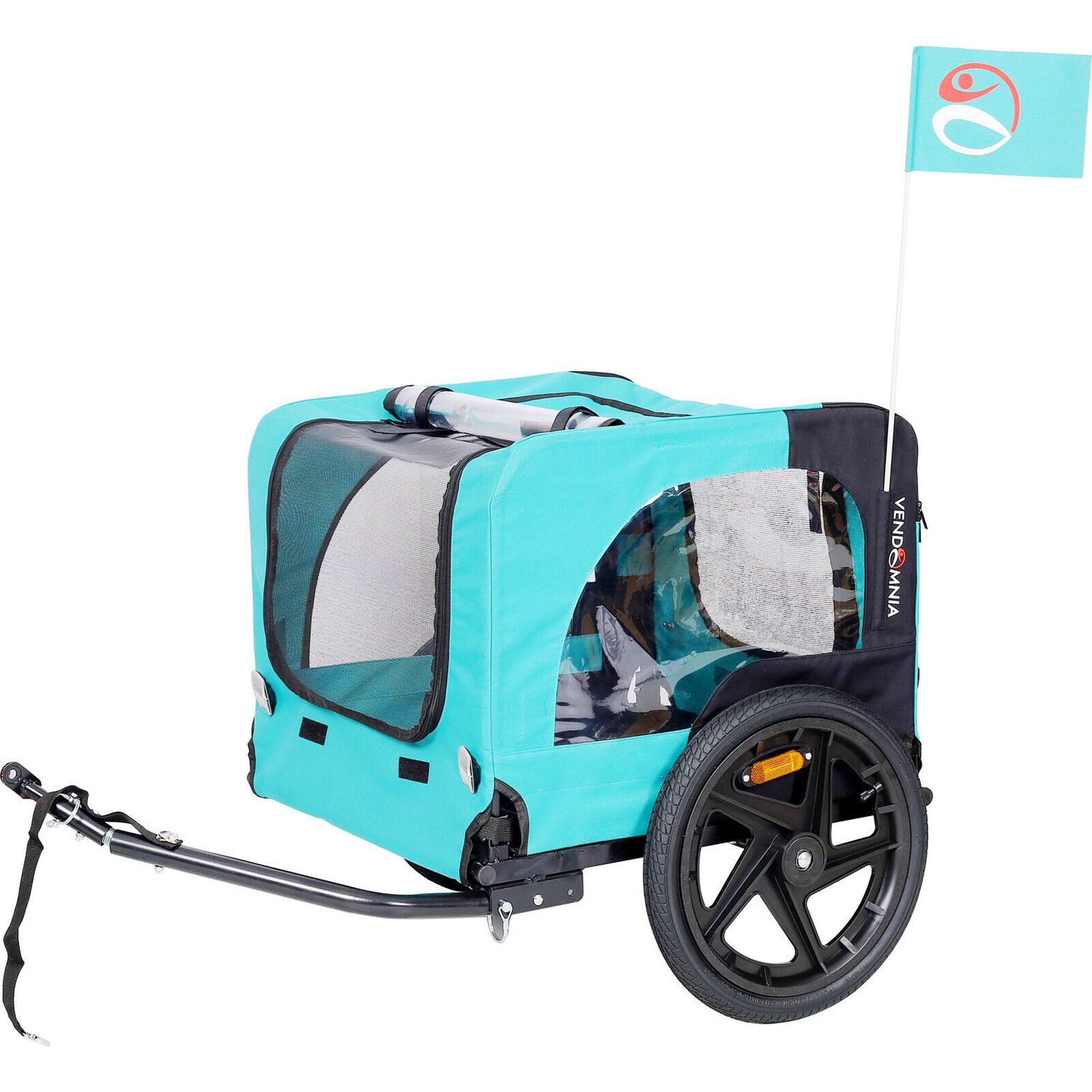 Light Green Foldable Pet Jogging Stroller Dog Carriers Bicycle Trailer Pet Dog C