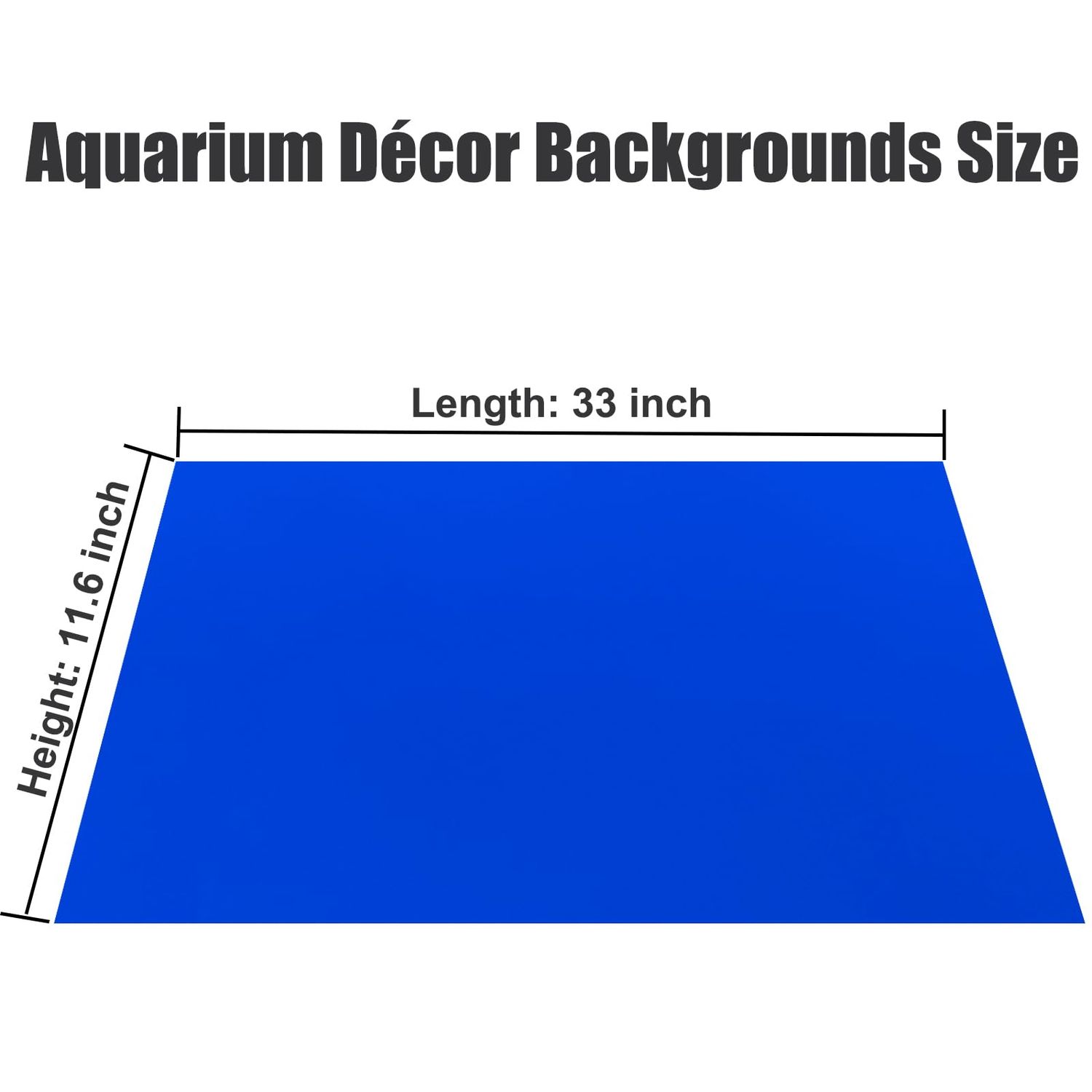 XCNO Blue Black Aquarium Background Poster Fish Tank Background Wallpaper Aquarium Backdrop Double-Sided Fish Tank Decorations Paper 12"x 33"