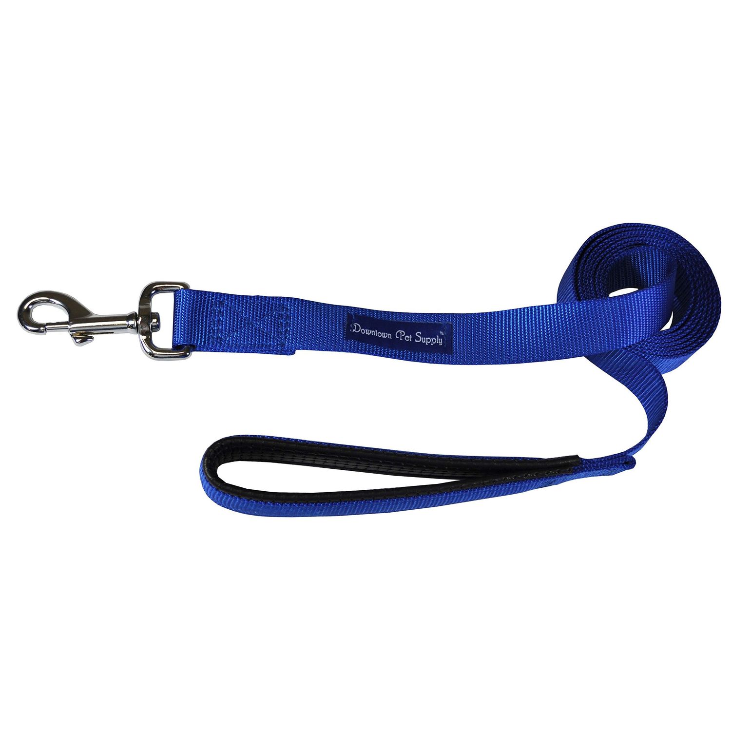 Downtown Pet Supply 4ft Dog Leash - Heavy-Duty Dog Leash with Padded Comfort Handle and Stainless Steel Fastener - Durable Dog Training Leash - 0.75 in Wide - Blue Dog Leash
