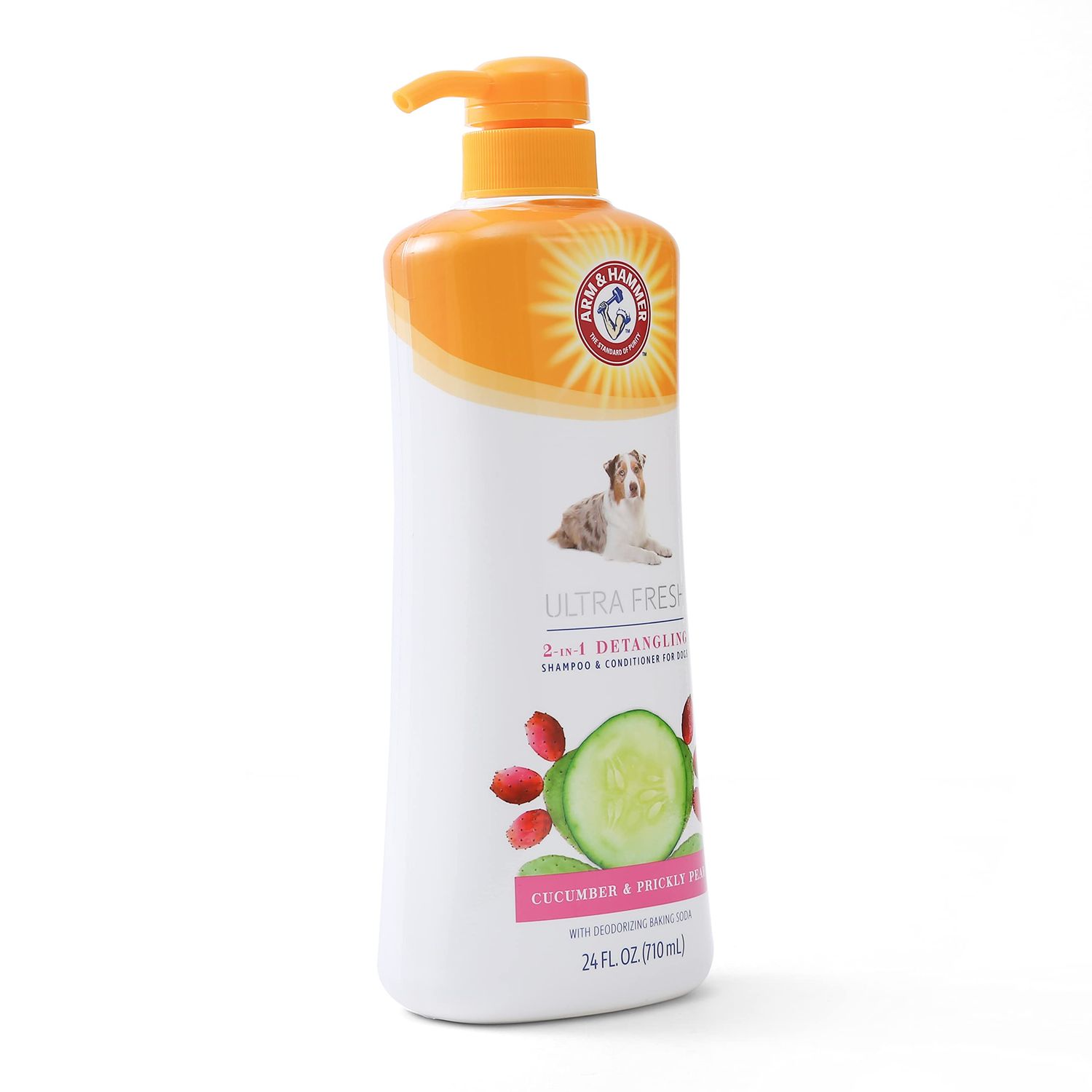 Arm & Hammer for Pets Ultra Fresh Detangling Dog Shampoo + Conditioner, Value Size 24oz, Dog Conditioner, Great Smelling Dog Grooming Supplies, Dog Bathing Supplies, Dog Wash