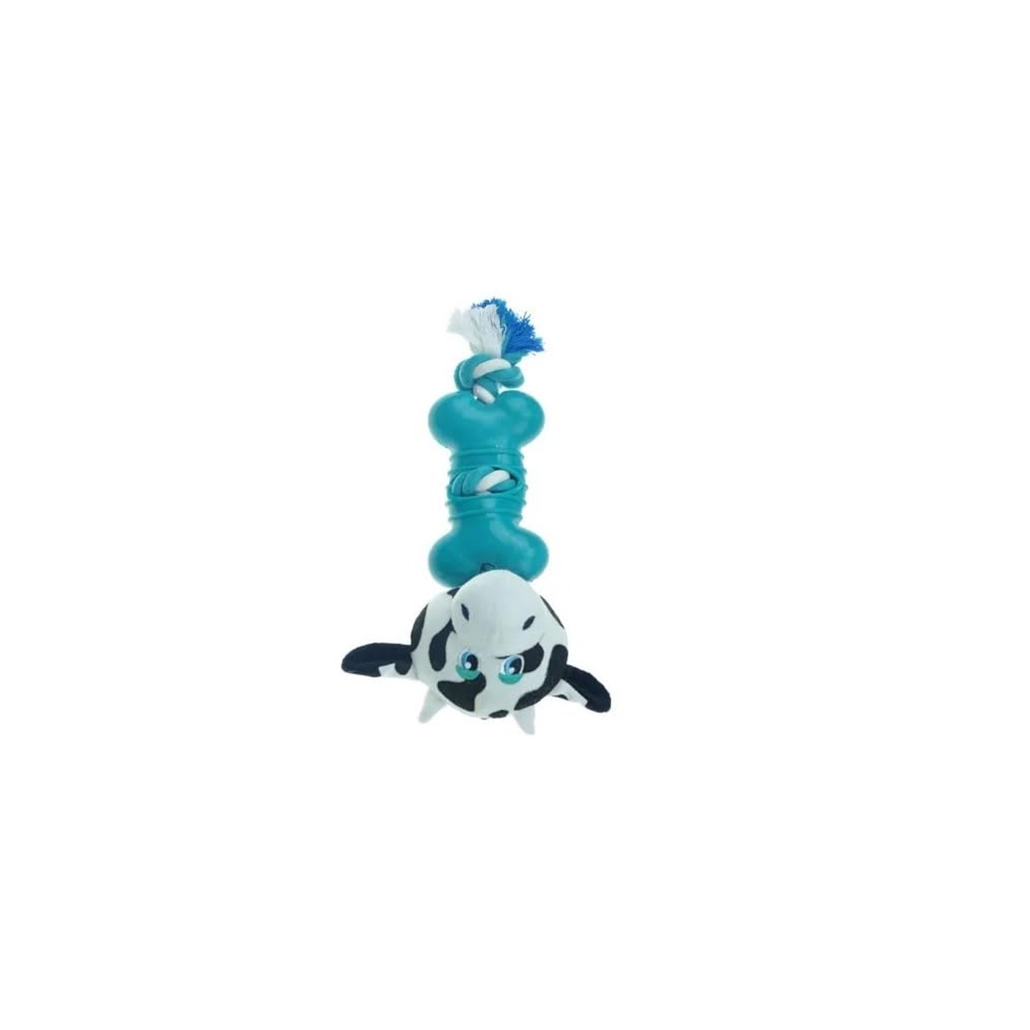 MPP Cute Barnyard Dog Toys Knotted Rope Bone Tug Choose Cow Duck Pig or All 3 10.5" (Pig)