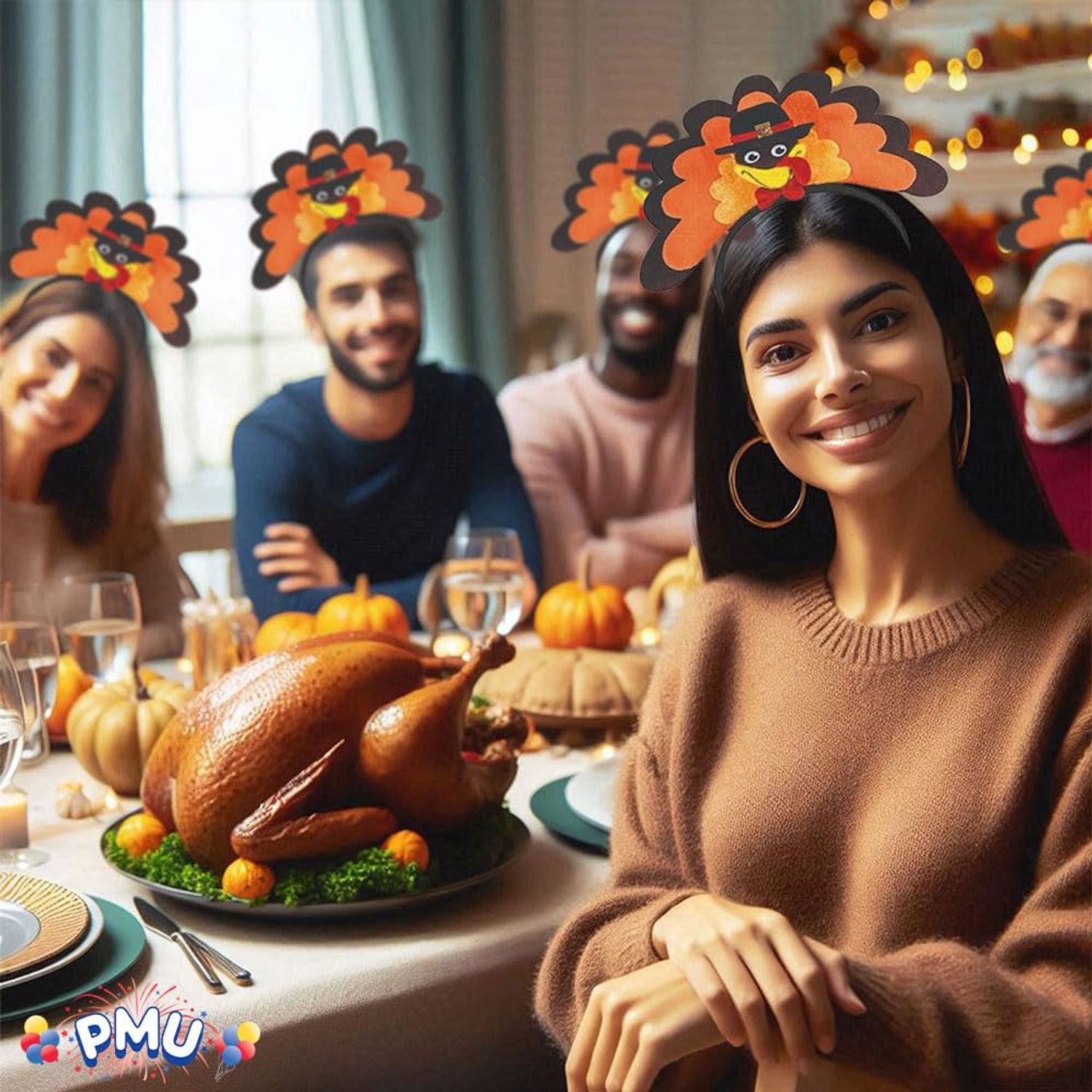 PMU Thanksgiving Tom Turkey Headband for Thanksgiving Party Costume Accessories for Adults (1/Pkg) Pkg/1
