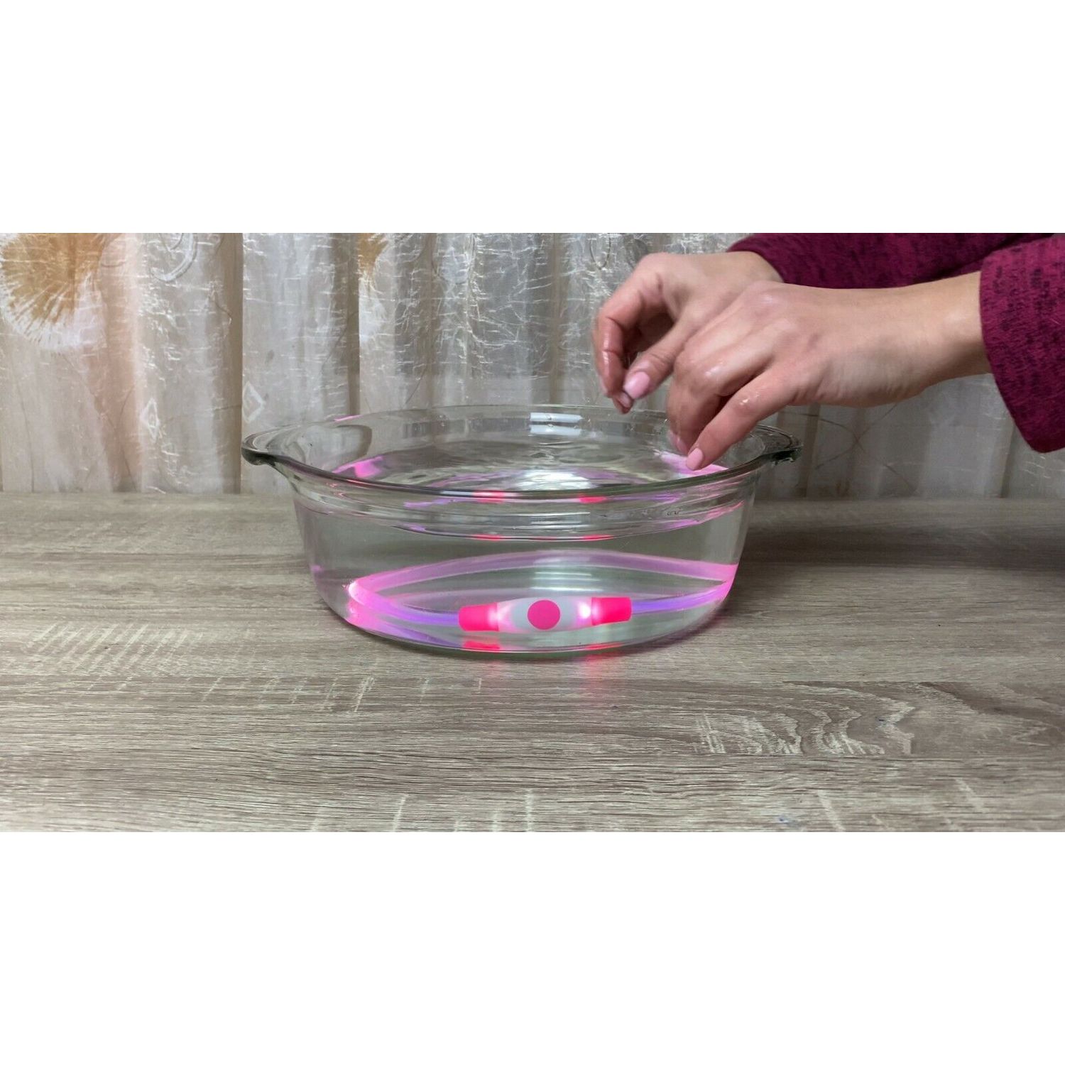 Pink USB Rechargeable Flashing LED Dog Collar Pet Night Safety Light Adjustable