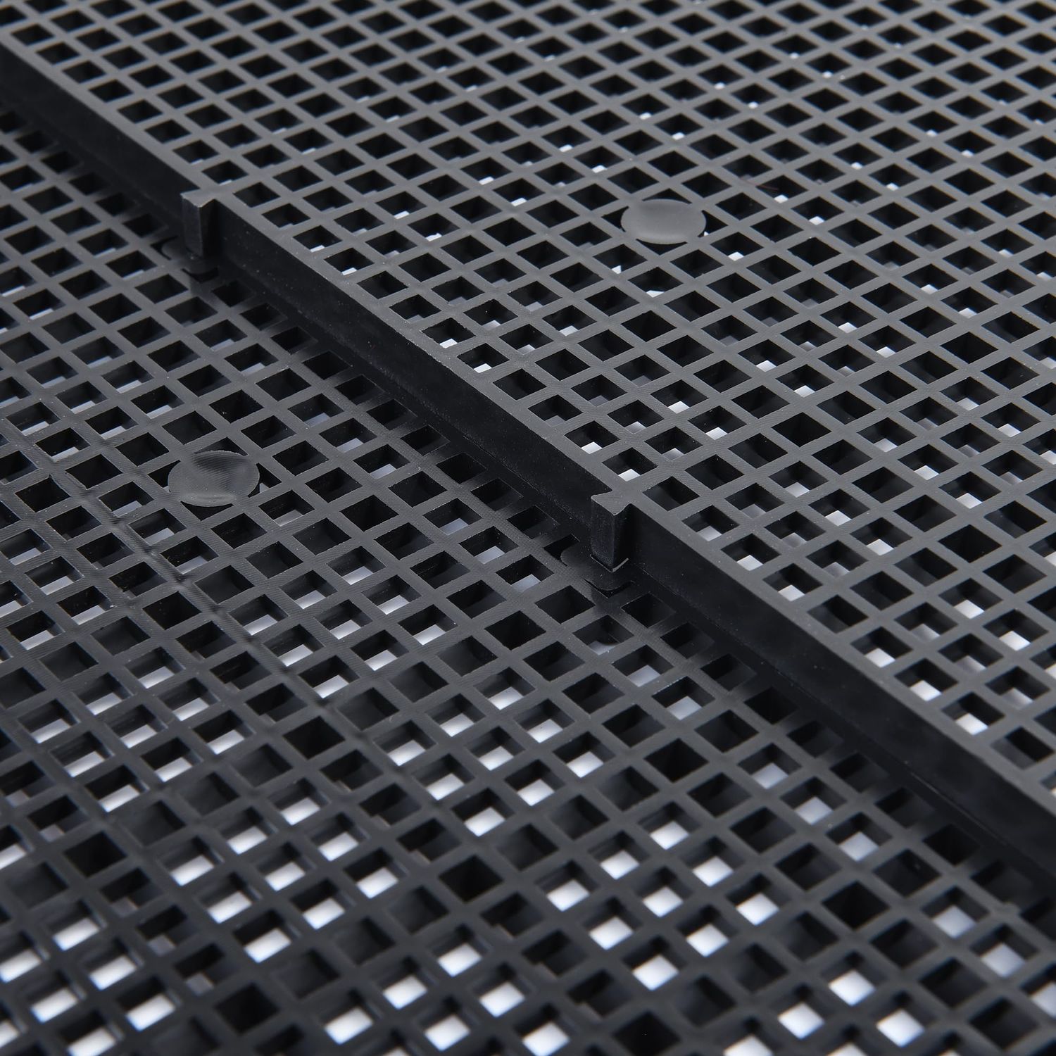 ALEGI Plastic Grid Divider Tray Egg Crate Louvre Aquarium Fish Tank Bottom Isolation with Bracket (8pcs Black)