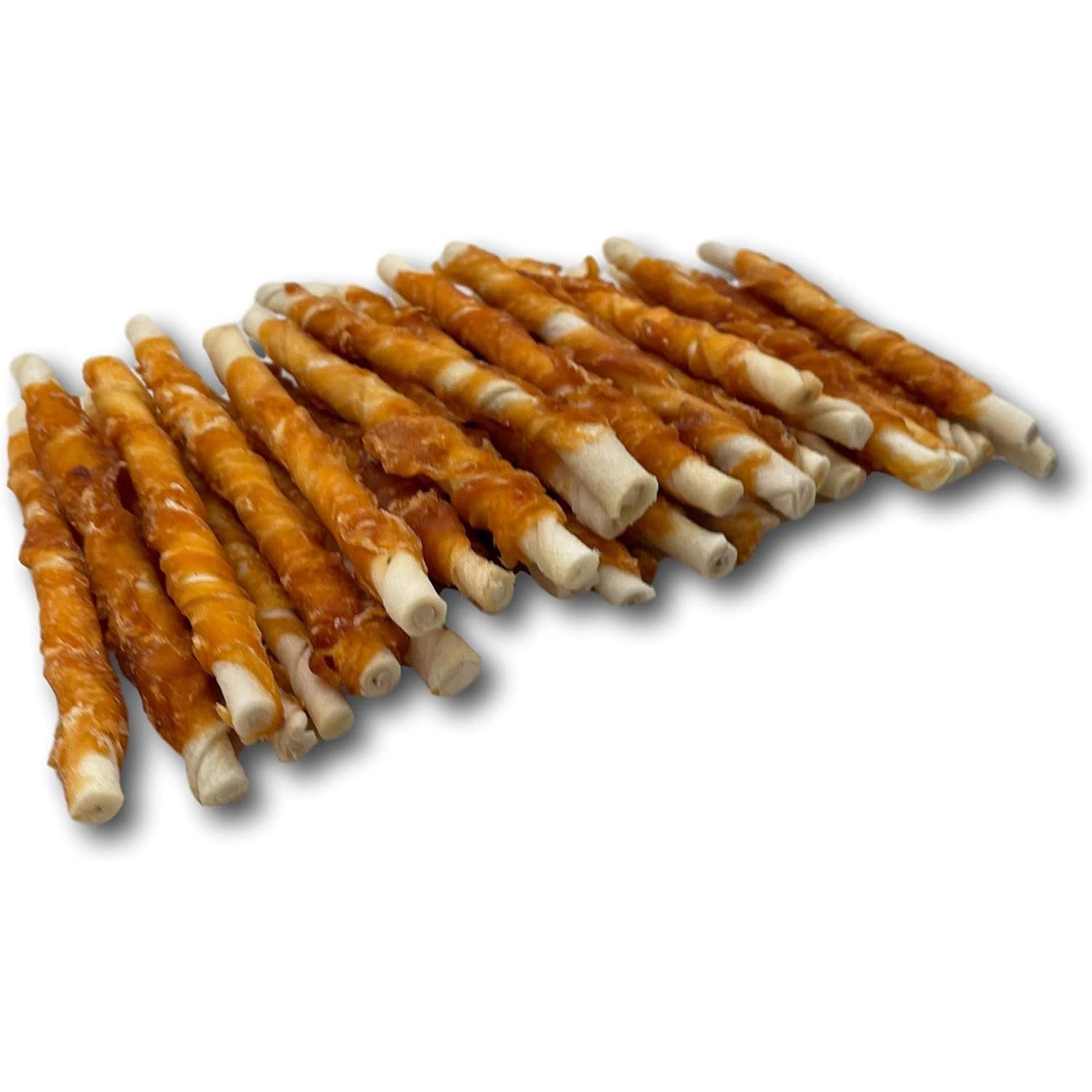 Top Dog Chews - All Natural Chicken Wrapped Rawhide Dog Twists (100 Pack), Natural Chew Sticks for Healthy Teeth and Happy Dogs, Delicious Dog Treats for Canine Dental Care (5", 100, Count)
