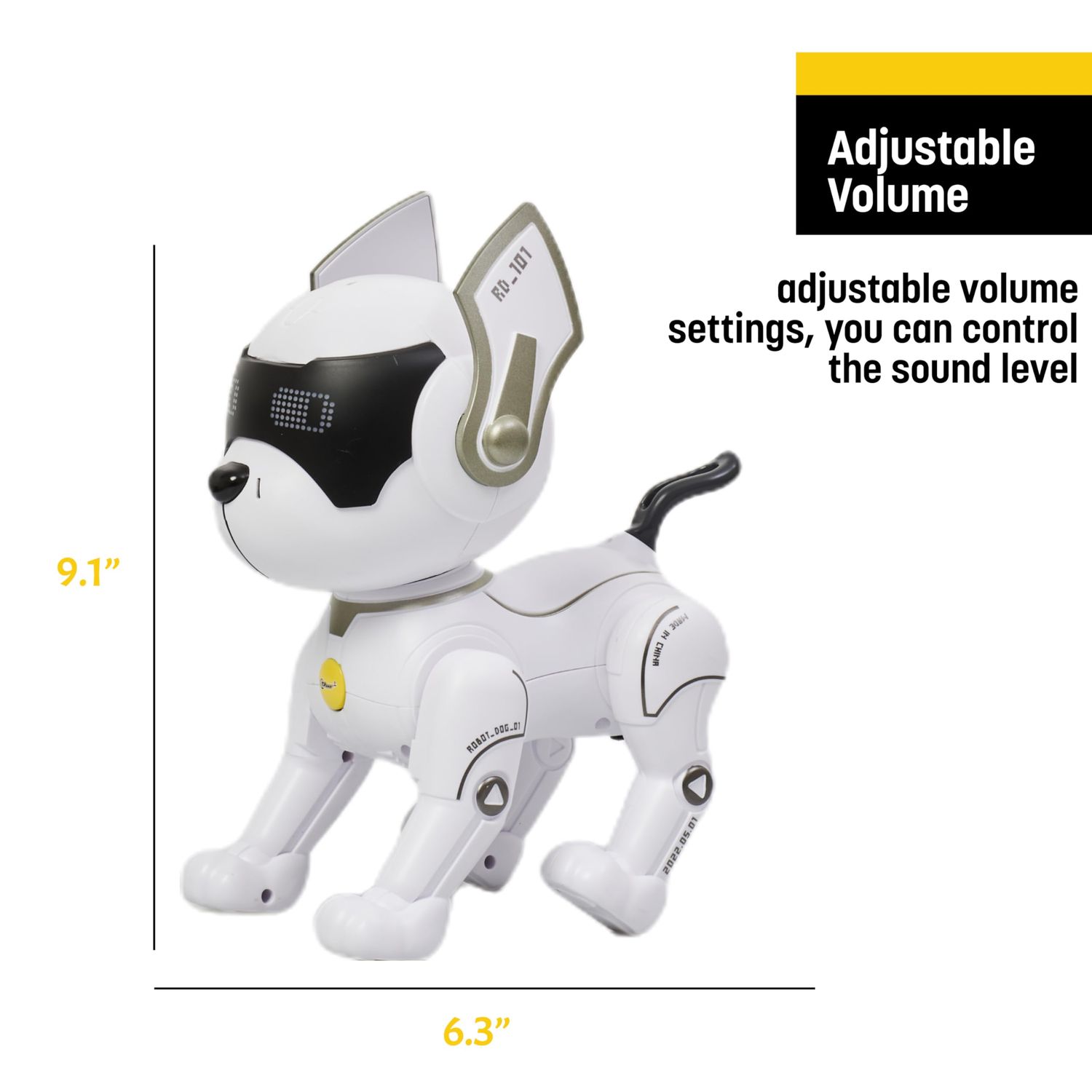 Top Race Robot Dog - Remote Controlled Interactive Robot Dog Toy - RC Dog Toy with Gesture Mode and Adventure Mode, Programming Treats, Rechargeable - Robot Pet Dog for Kids - White