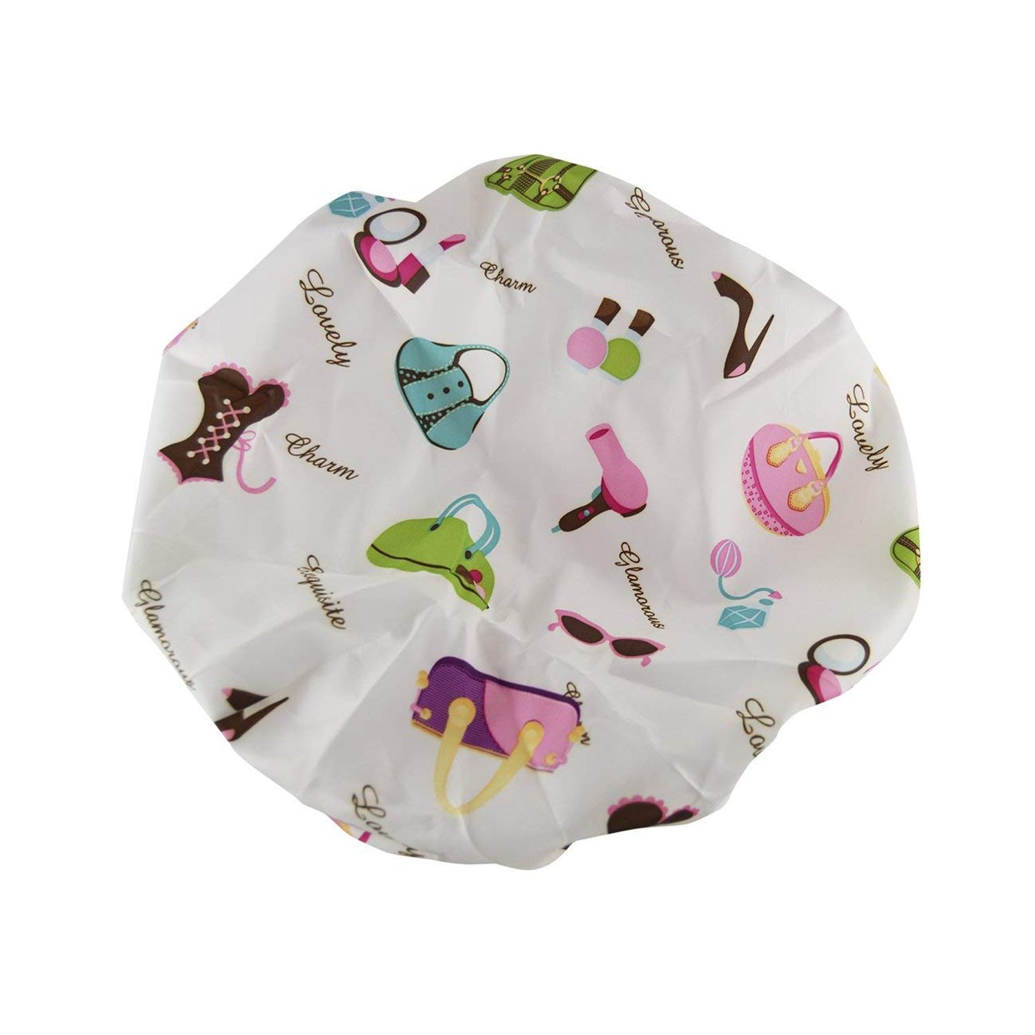Reusable Shower Cap & Bath Cap, Lined, Oversized Waterproof Shower Caps Large Designed for all Hair Lengths with Lining & Elastic Band Stretch Hem Hair Hat - Fashionista Diva