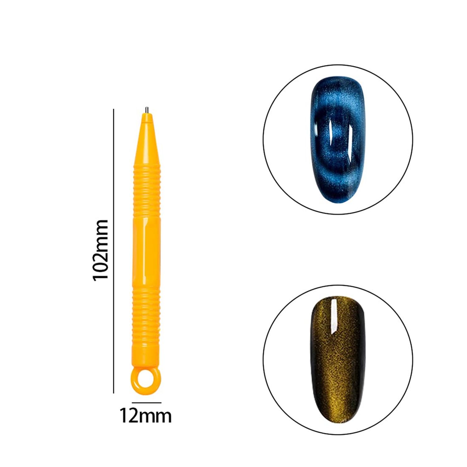 XEAOHESY 15 Pieces Nail Magnet Tool Set Magnet Plate Wand Board Magnetic Pen Stripe Nail Magnet Double Ended Magnet Wand Magnet Stick for Cat Eye Gel Polish Nail Art