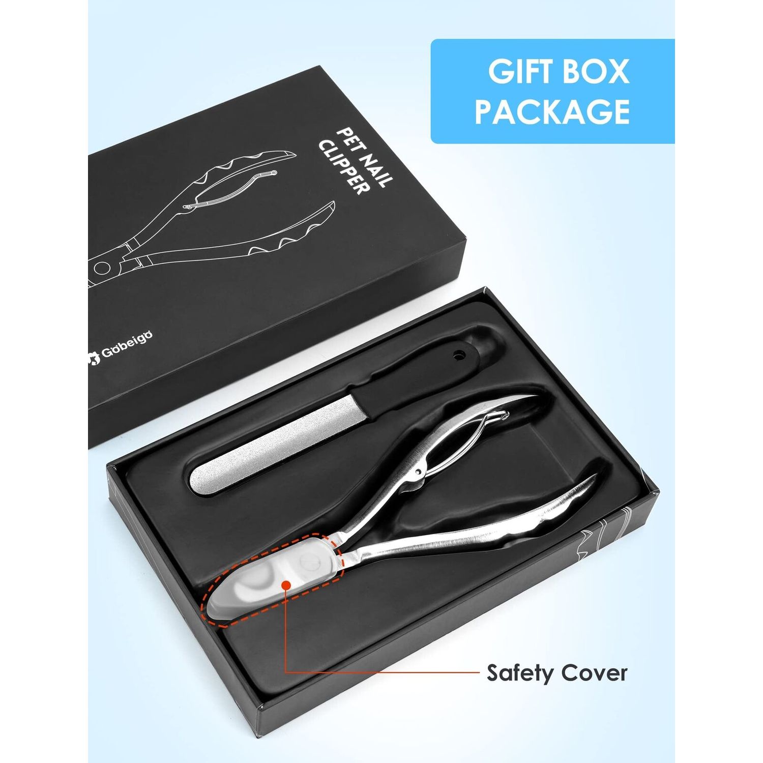 Gobeigo Upgrade Wide Open Dog Nail Clippers for Large Dogs Cut Like Butter He...