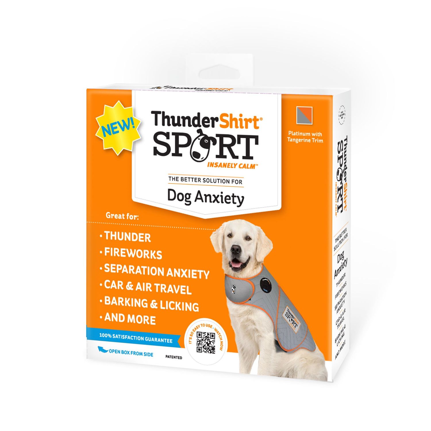 Thundershirt dogs clothing Thundershirt Dog Anxiety Jacket, Platinum, Small