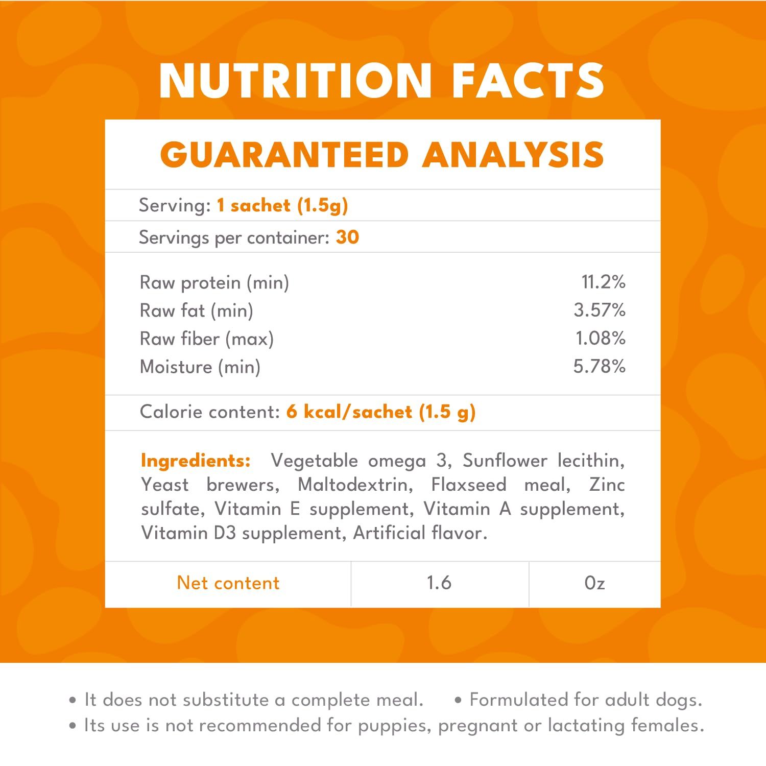 Natural Pet by FNL BIOFUR: Omega 3 Supplement for Cats & Dogs - Puppy Essentials & Dog Allergy Relief - Vitamins, Minerals for Feline & Canine Skin, Coat Health, Nutrition, Well-Being, Orange