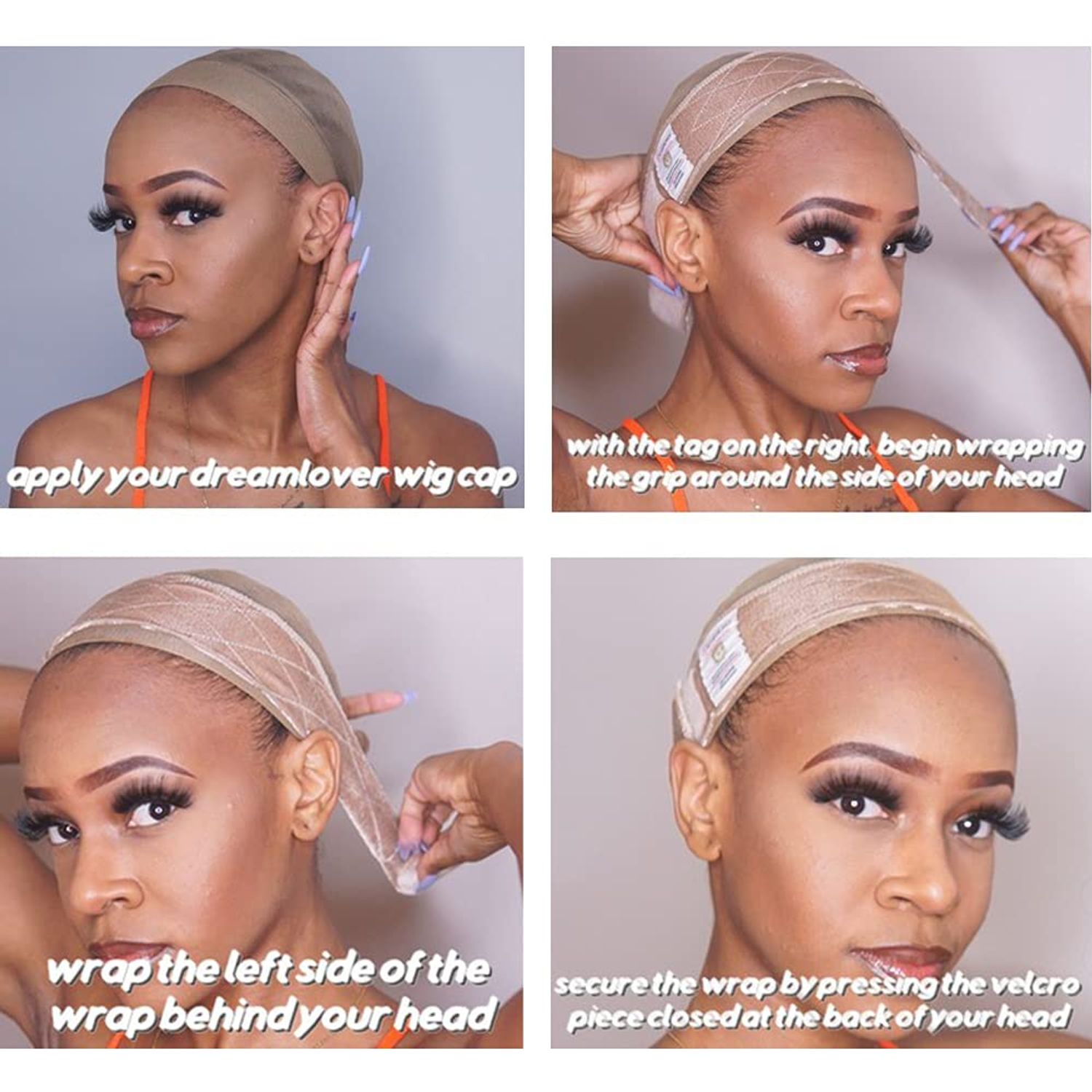 Dreamlover Wig Grip Band, Wig Grip Headband for Women, Wig Grips for Keeping Wigs in Place, Nude, 2 Pieces