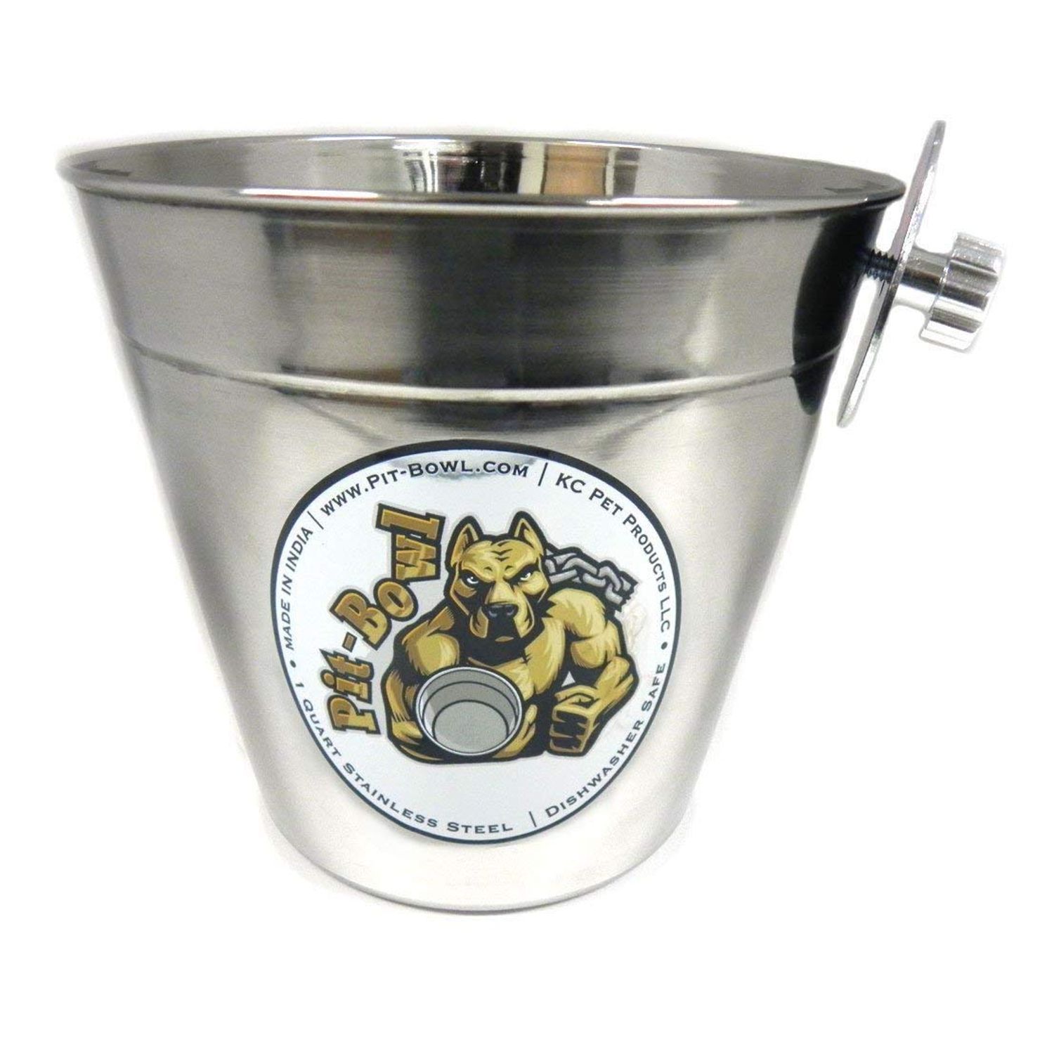 Pit-Bowl Stainless Steel BOLT-ON, Dog Crate Water Bowl (2 to 2.25 qt) CR82