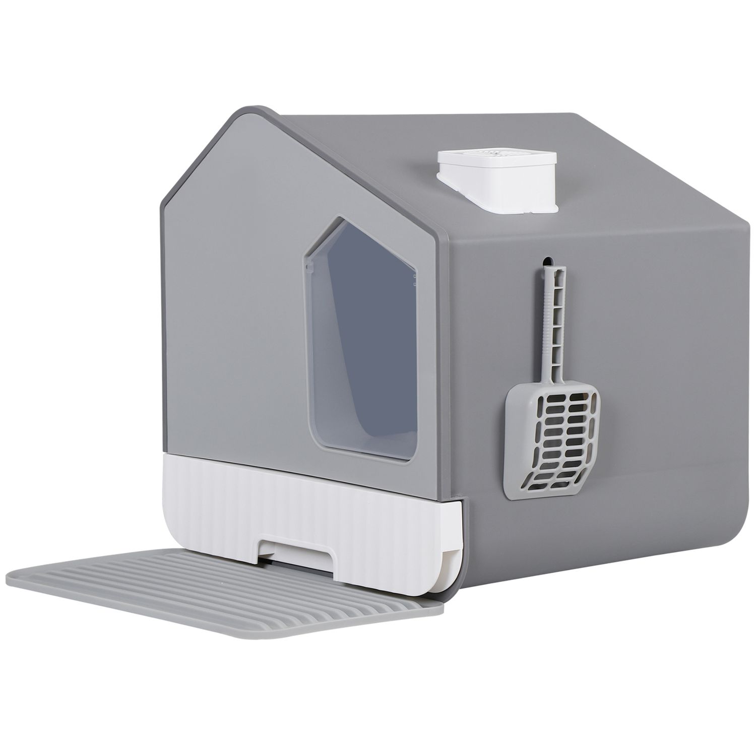 Enclosed Cat Litter Box with Mat and Litter Scoop Odorless Anti-Splashing XL