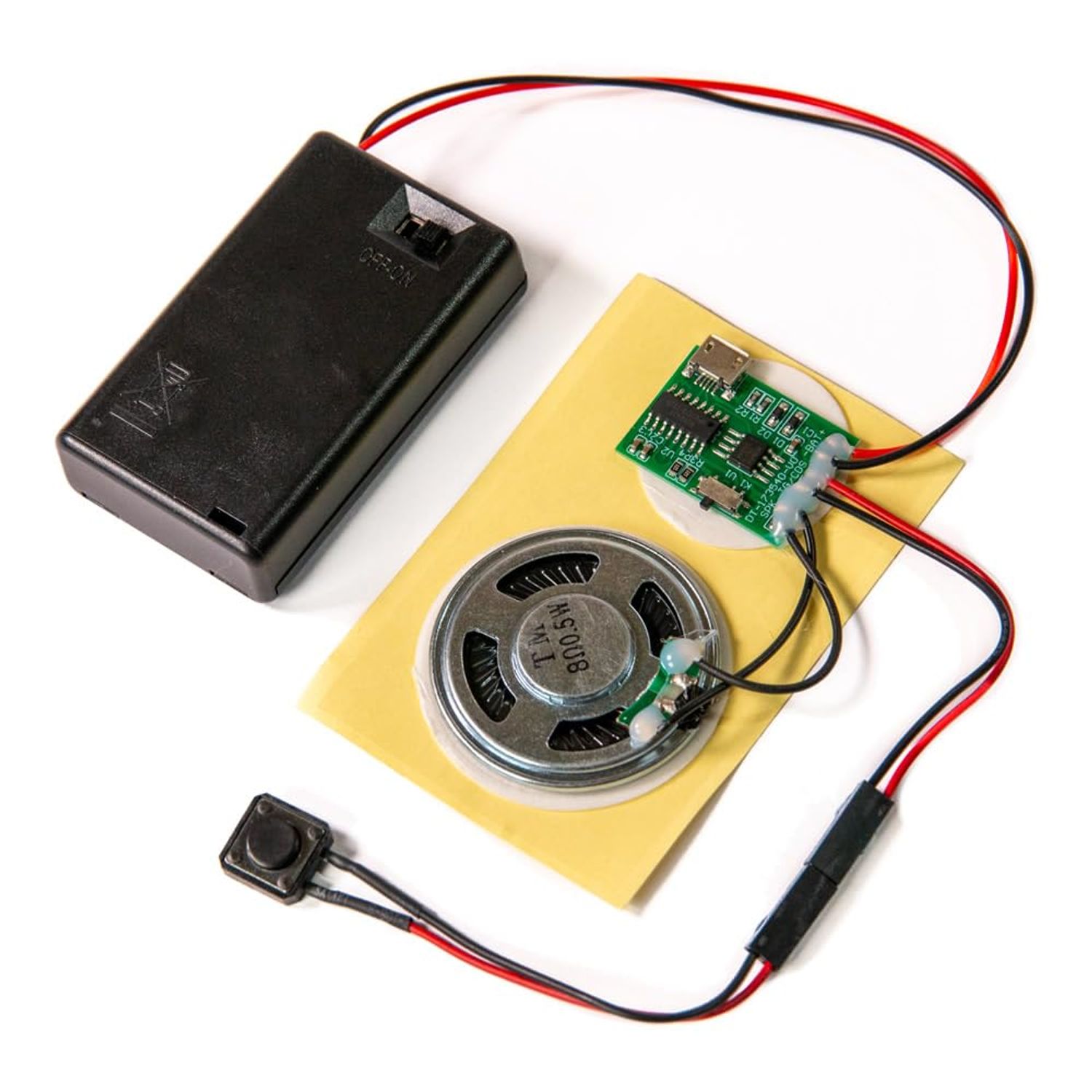 Talking Products, MP3 Sound Chip Module, 4MB Memory, with AAA Battery Box. Create Your own Personalised Gifts, Models or Cosplay Accessories (Push Button)