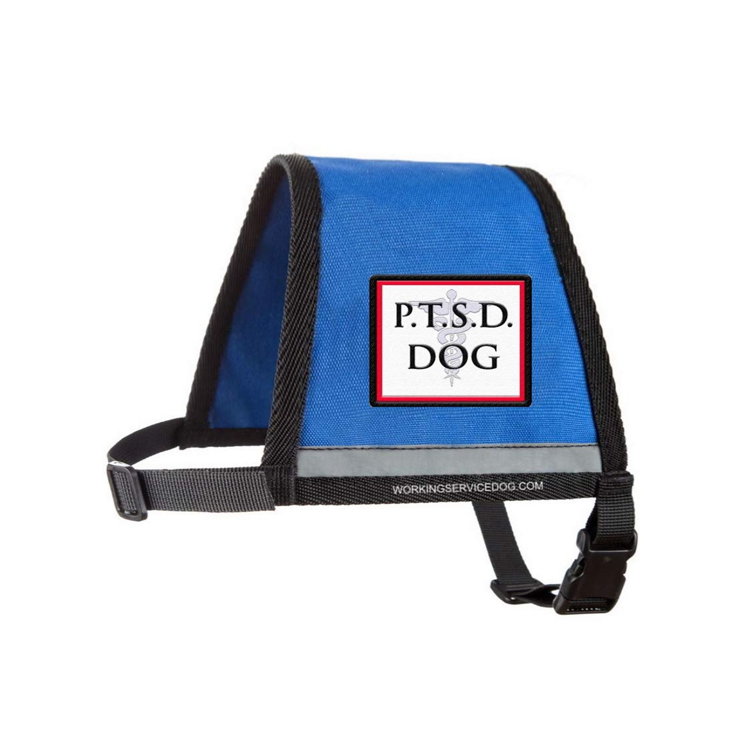 PTSD Dog Sew On Patch - Includes Five Service Dog Law Handout Cards – for Service Dog Vest or Harness