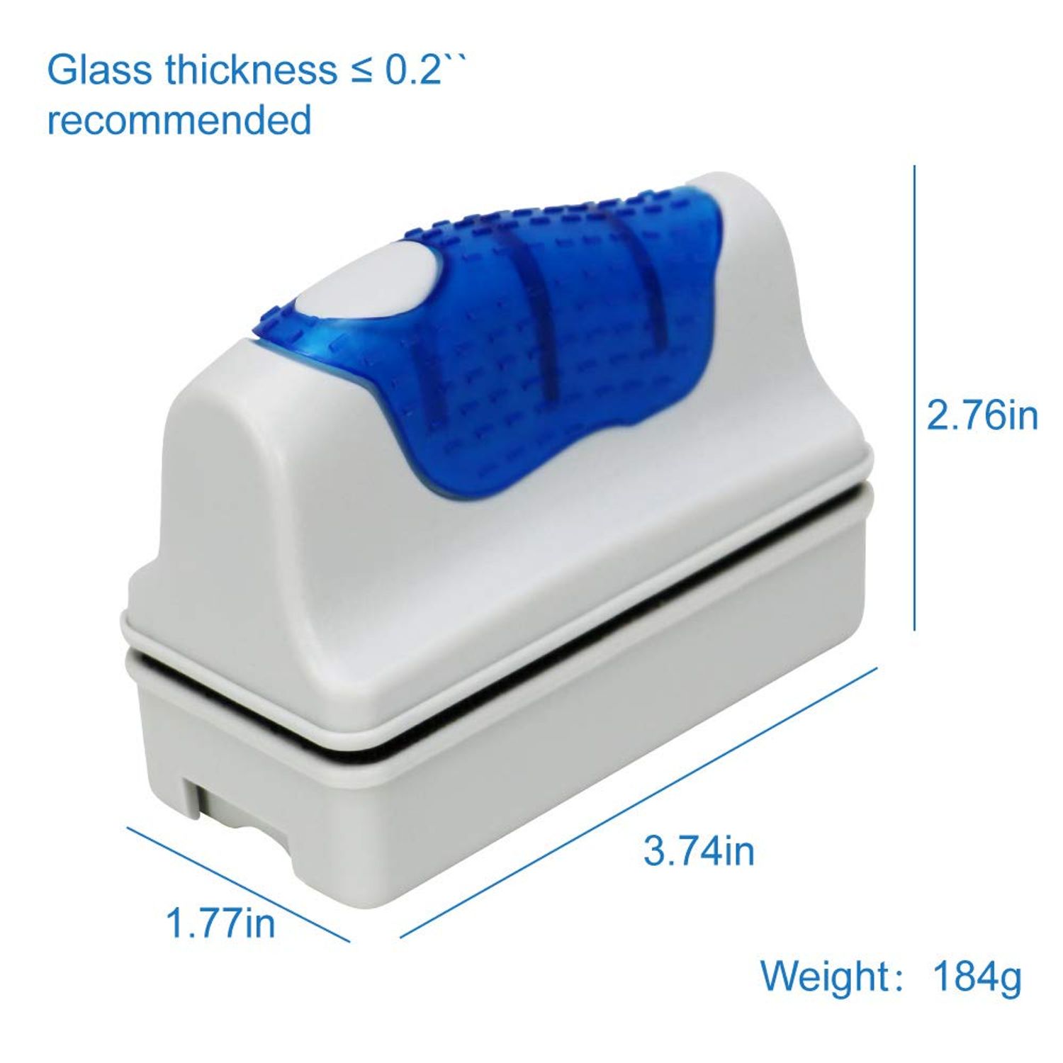 Jasonwell Magnetic Aquarium Fish Tank Glass Algae Glass Cleaner Scrubber Floating Clean Brush(M)