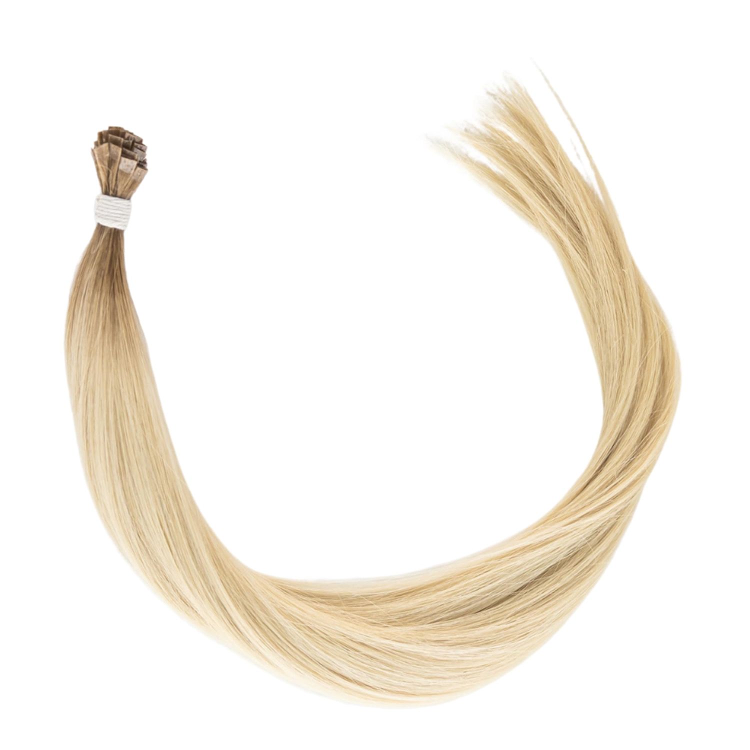 Diva Hair Extensions 100% Real European Human Hair Keratin Bond Extensions 20" Rooted Blonde #10/20