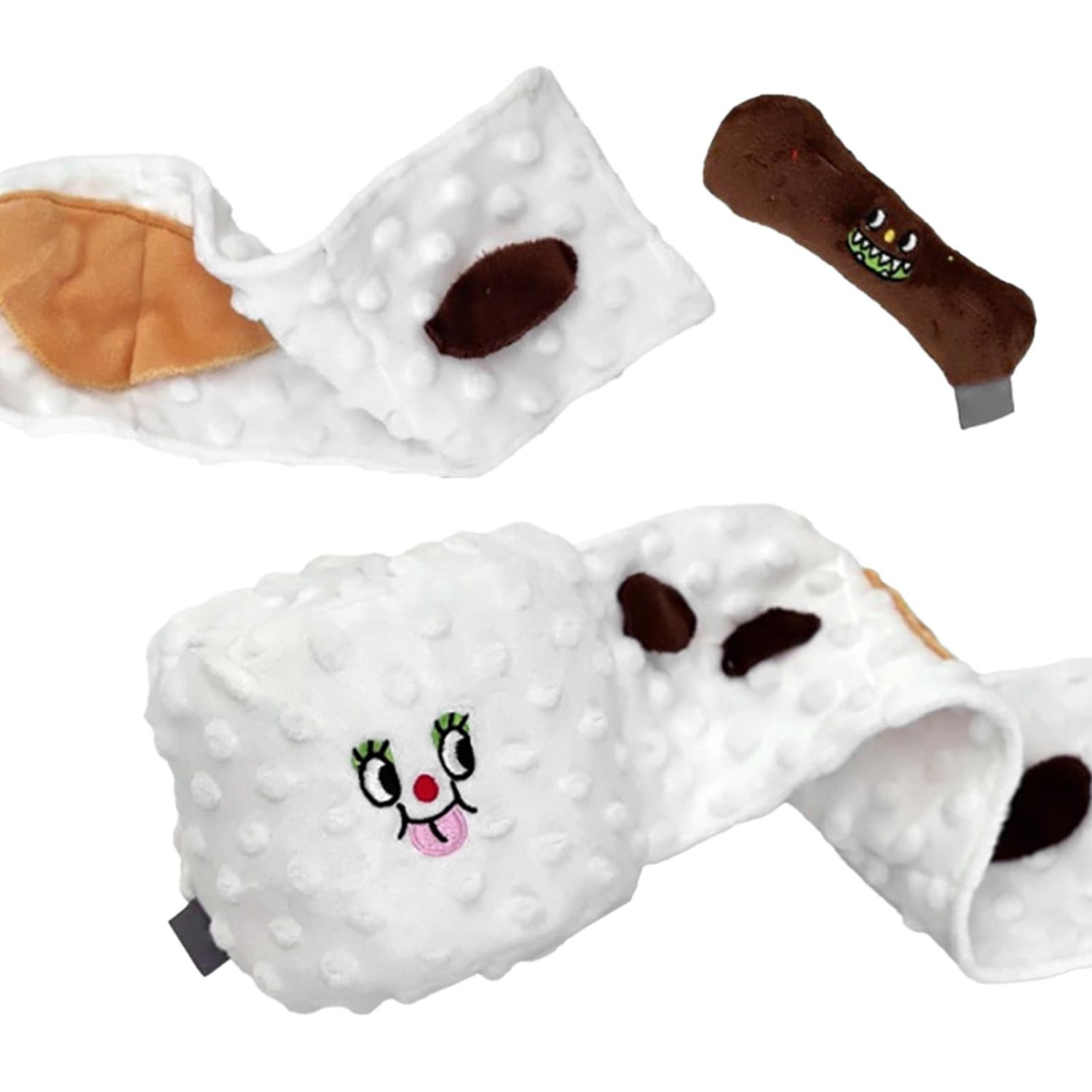 Restokki Dog Snuffle Nosework Toy - Toilet Paper Dog Toy Plushie Interactive Puzzle Toy - Treat Hide and Seek for Fun
