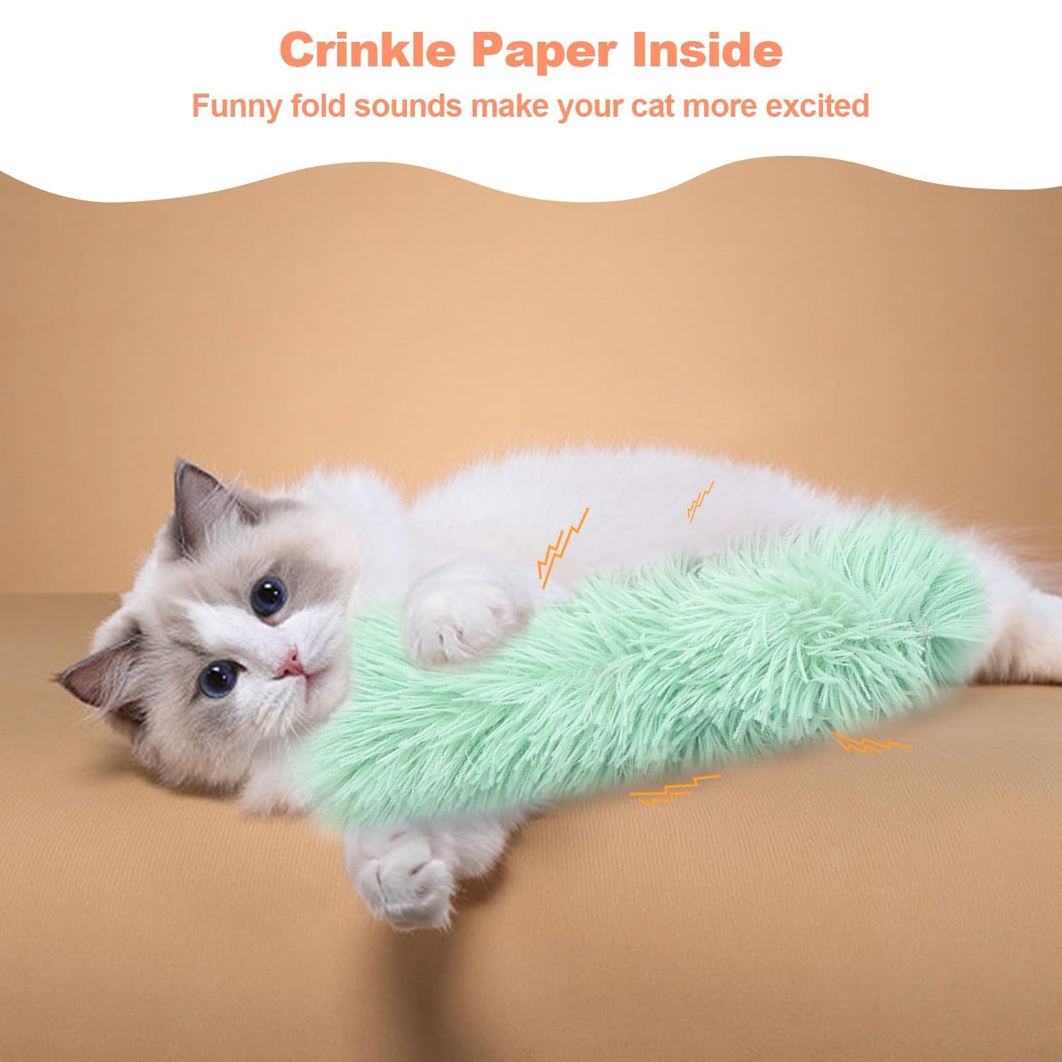 Shudyear Catnip cat Toys, 3 pcs Indoor cat Toys, Interactive cat Toys for Indoor Cats, Promotes Kitten Exercise, Reduces cat Boredom
