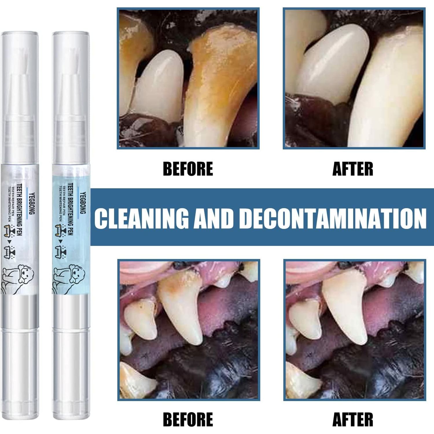 Pet Dog/Cat Teeth Cleaning Pen for Dental Care,Pet Teeth Whitening Pen Tool，Dog Tartar Dental Stone Cleaning 5ML