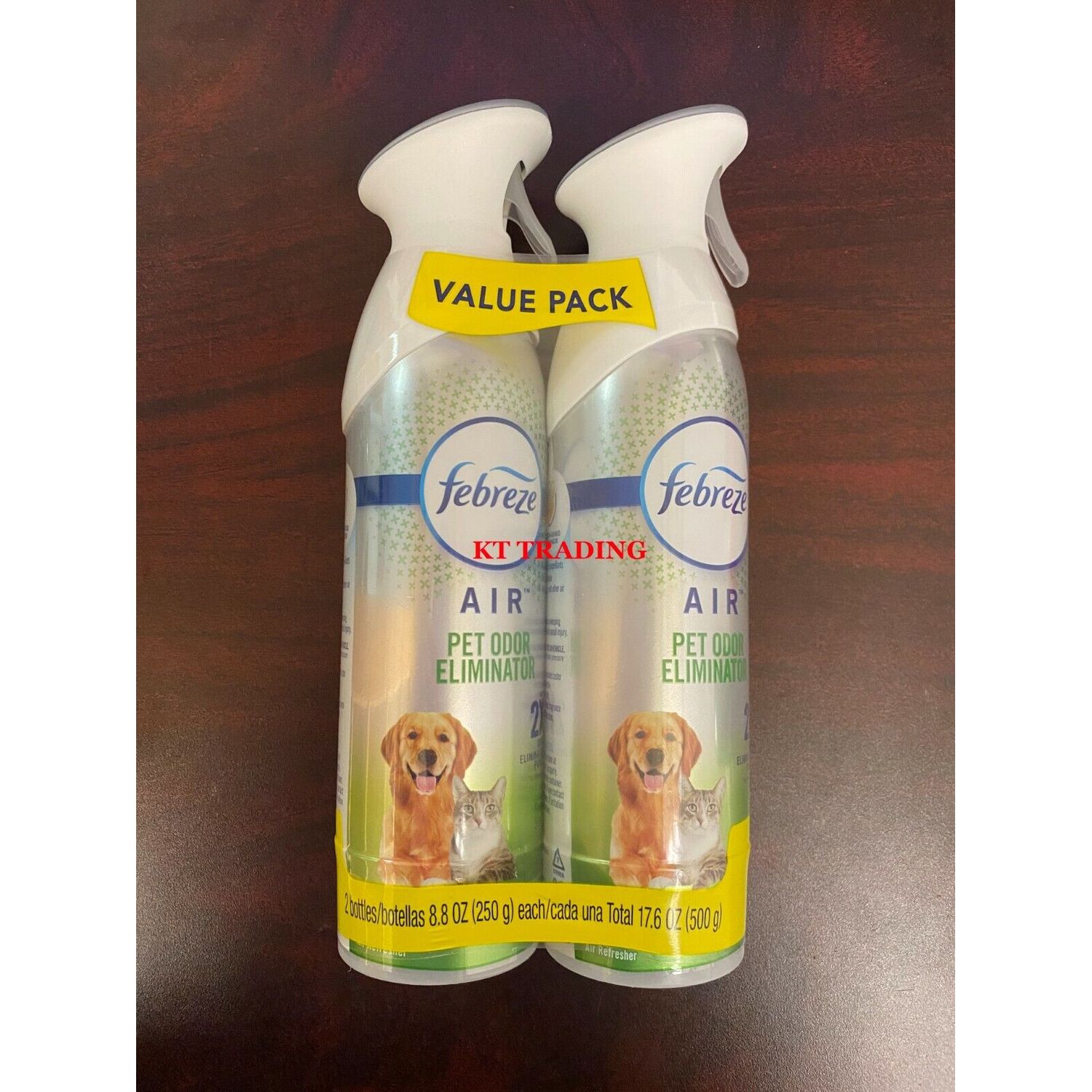 (2-Pack) Febreze AIR ~ PET ODOR ELIMINATOR 100% Natural Water Based Fresh Scent