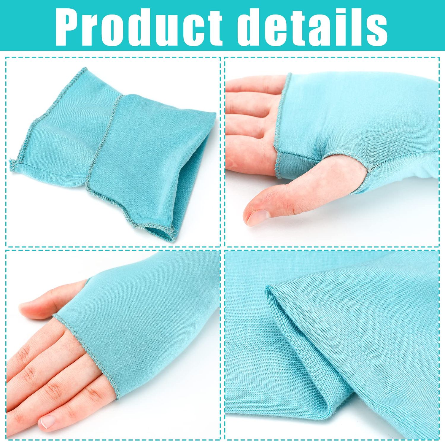 Bememo Fingerless Gloves Women UV Protection Gloves Wrist Length Cotton Gloves Sun Block Driving Gloves Unisex (Bright Colors,Wrist Length)