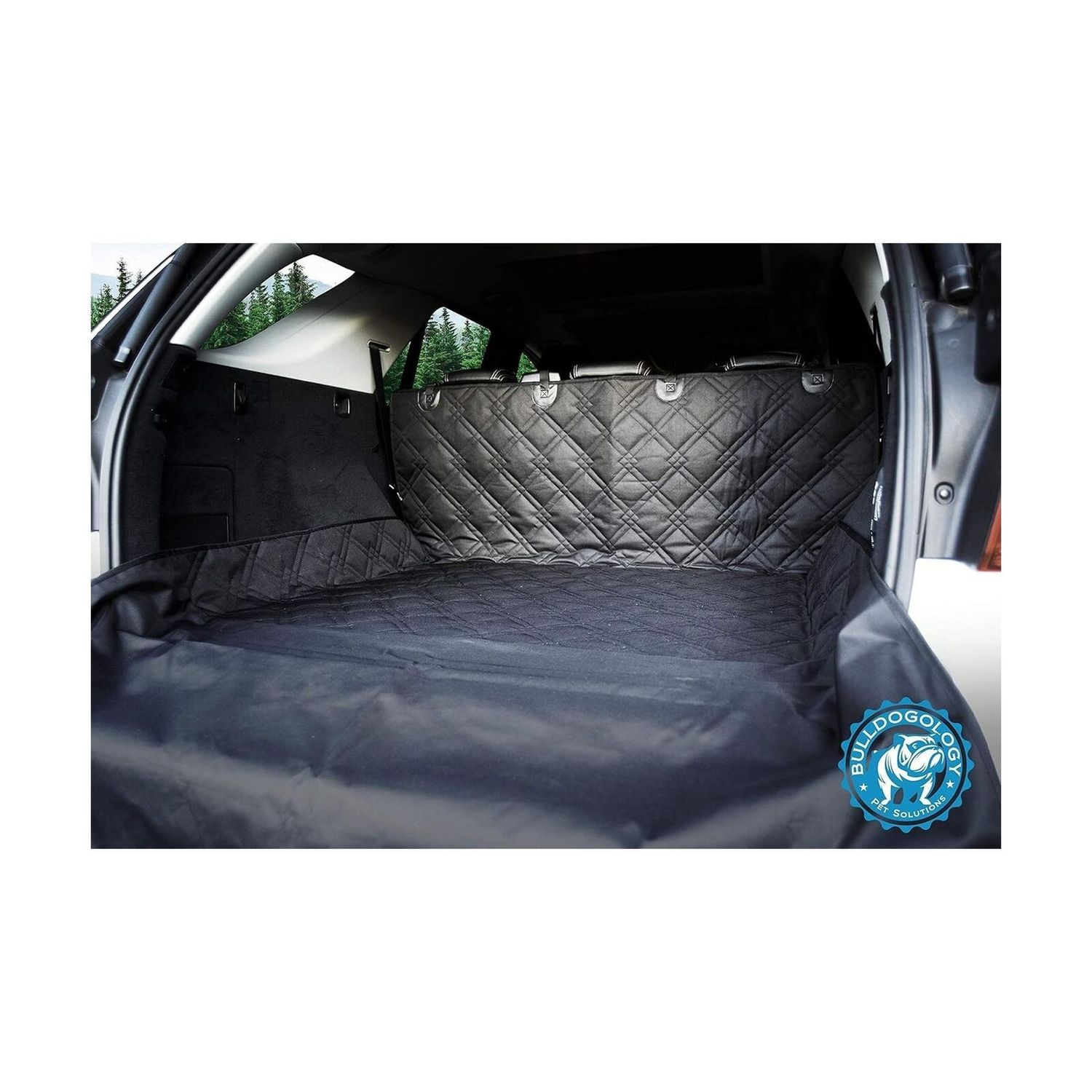 Bulldogology SUV Cargo Liner for Dogs - Heavy Duty Pet Trunk Cargo Cover - Ca...