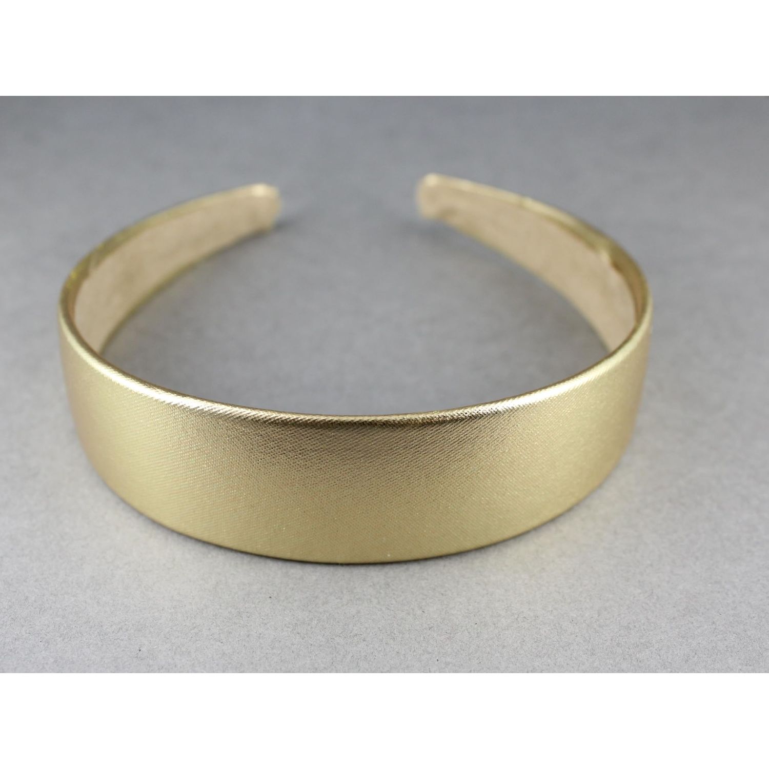 Gold shiny faux leather headband textured 1 3/16 inch wide hair band accessory classic style