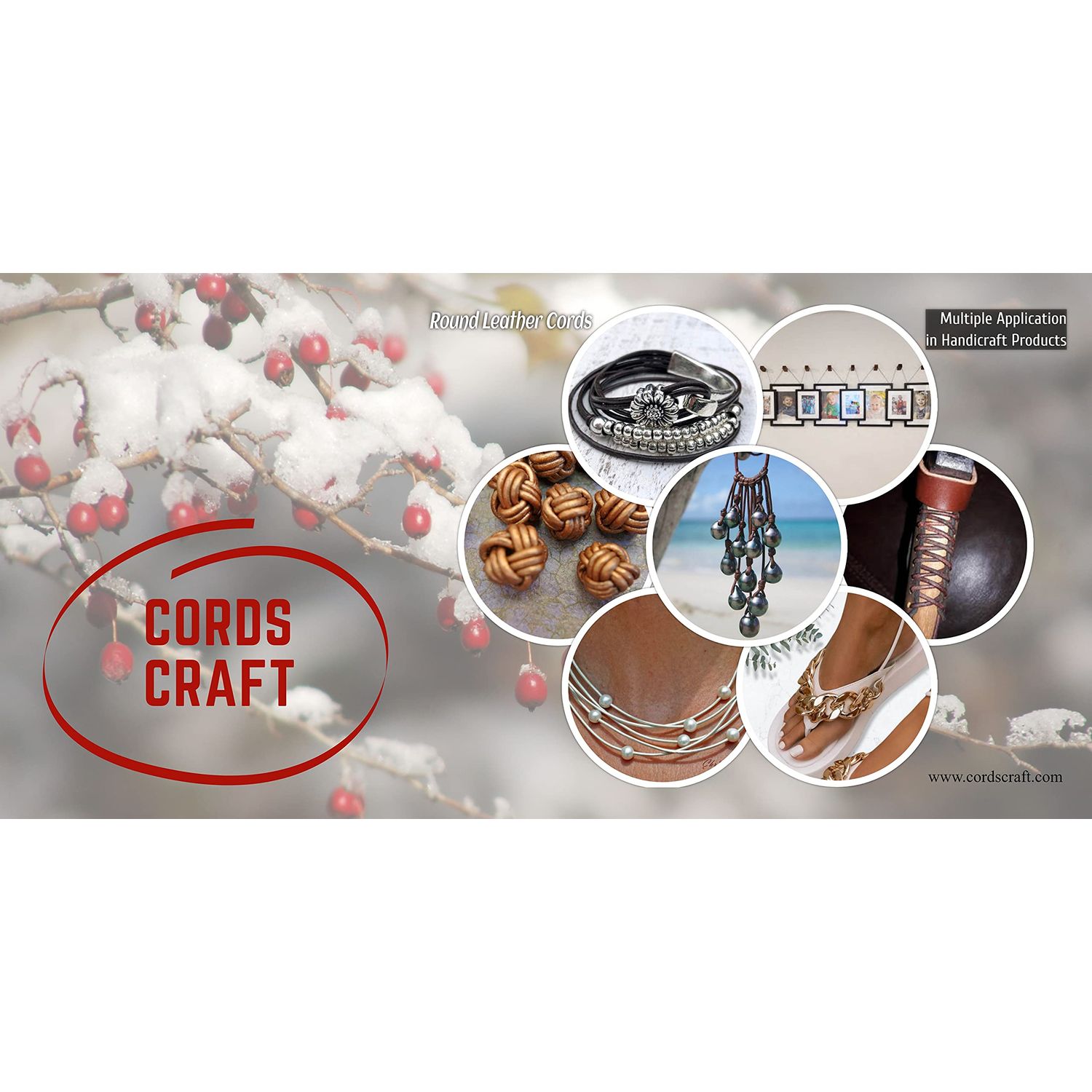 Cords Craft® | 1.5mm Round Leather Cord for Jewelry Making Bracelets Necklaces Hair Accessories Dog Collar Beading Work Hobby and DIY Craft Regular Shiny (Cyan, 21.87 Yards)