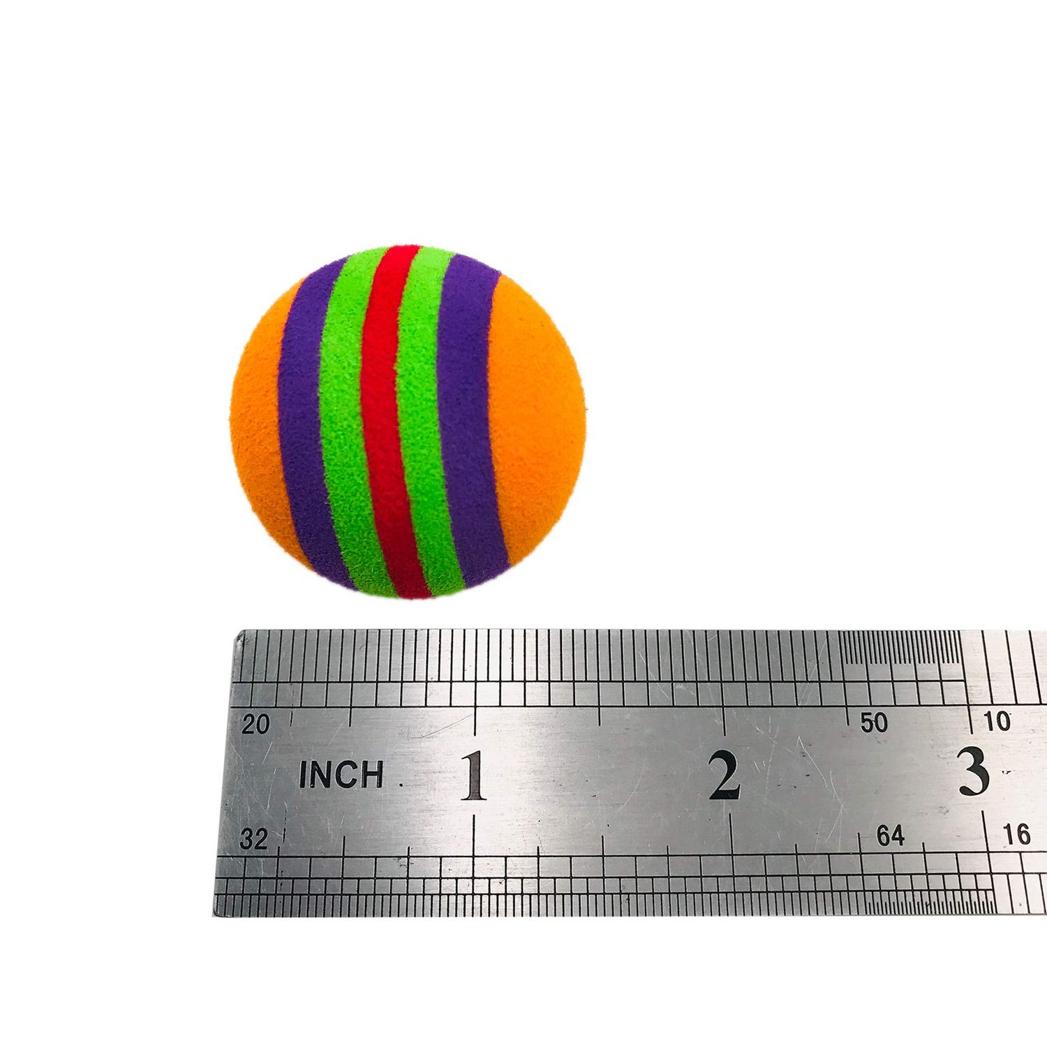 PET SHOW 15pcs 1.4" Interactive Cat Toy Balls for Indoor Cats Colorful Rainbow Soft Foam Kitten Toys Ball for Small Dogs Puppies Quiet Playing Stuff